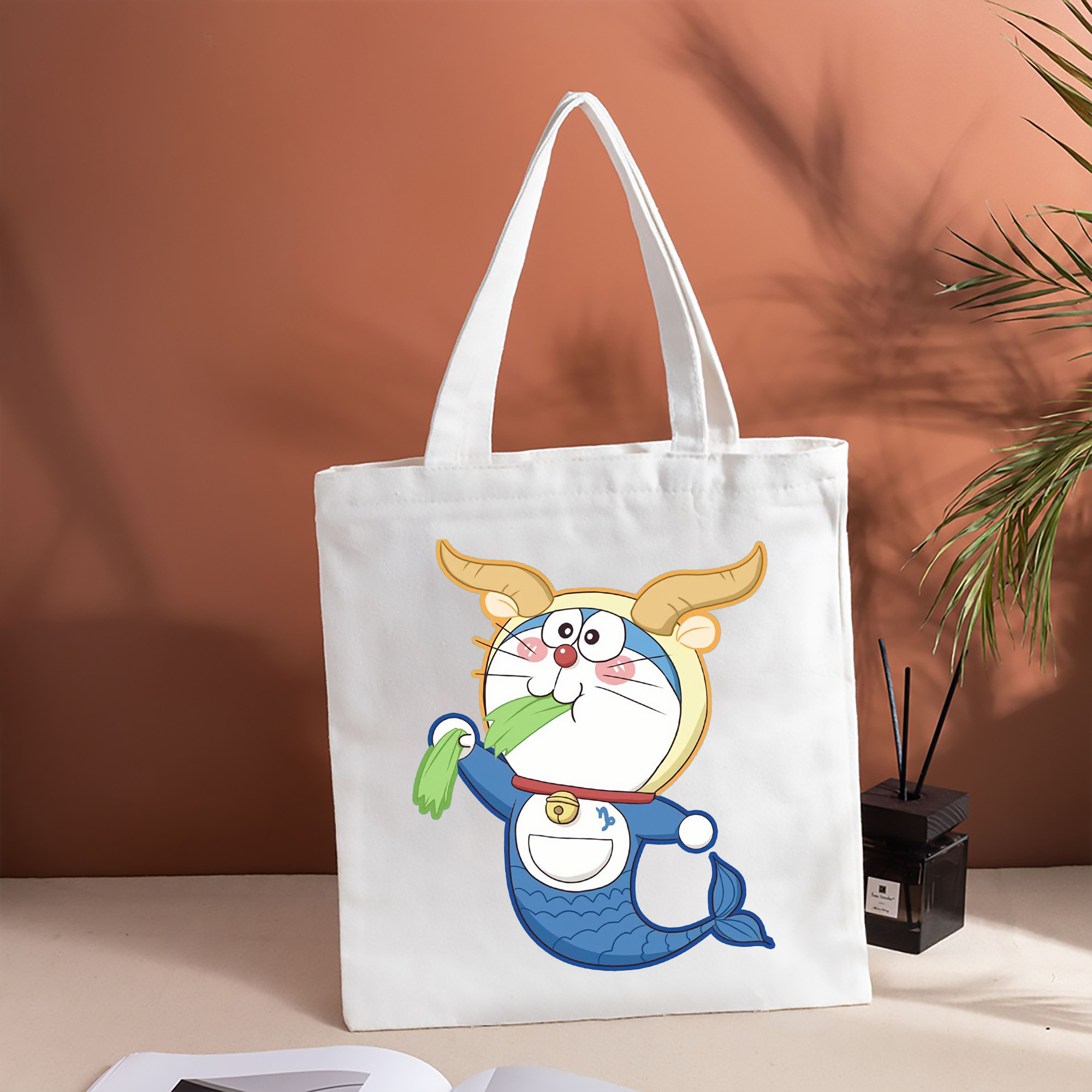 ドラえもん Doraemon 縦型キャンバス生地手提げバッグ　トートバッグ