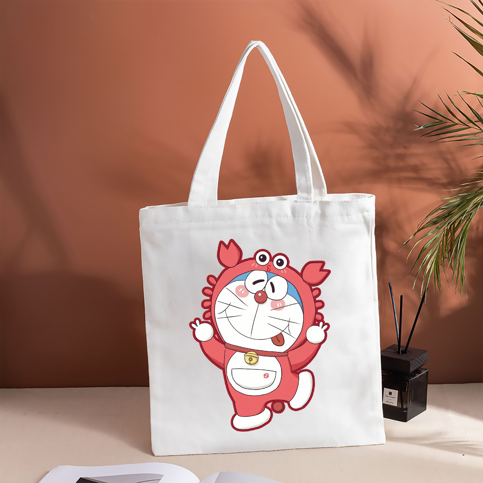 ドラえもん Doraemon 縦型キャンバス生地手提げバッグ　トートバッグ