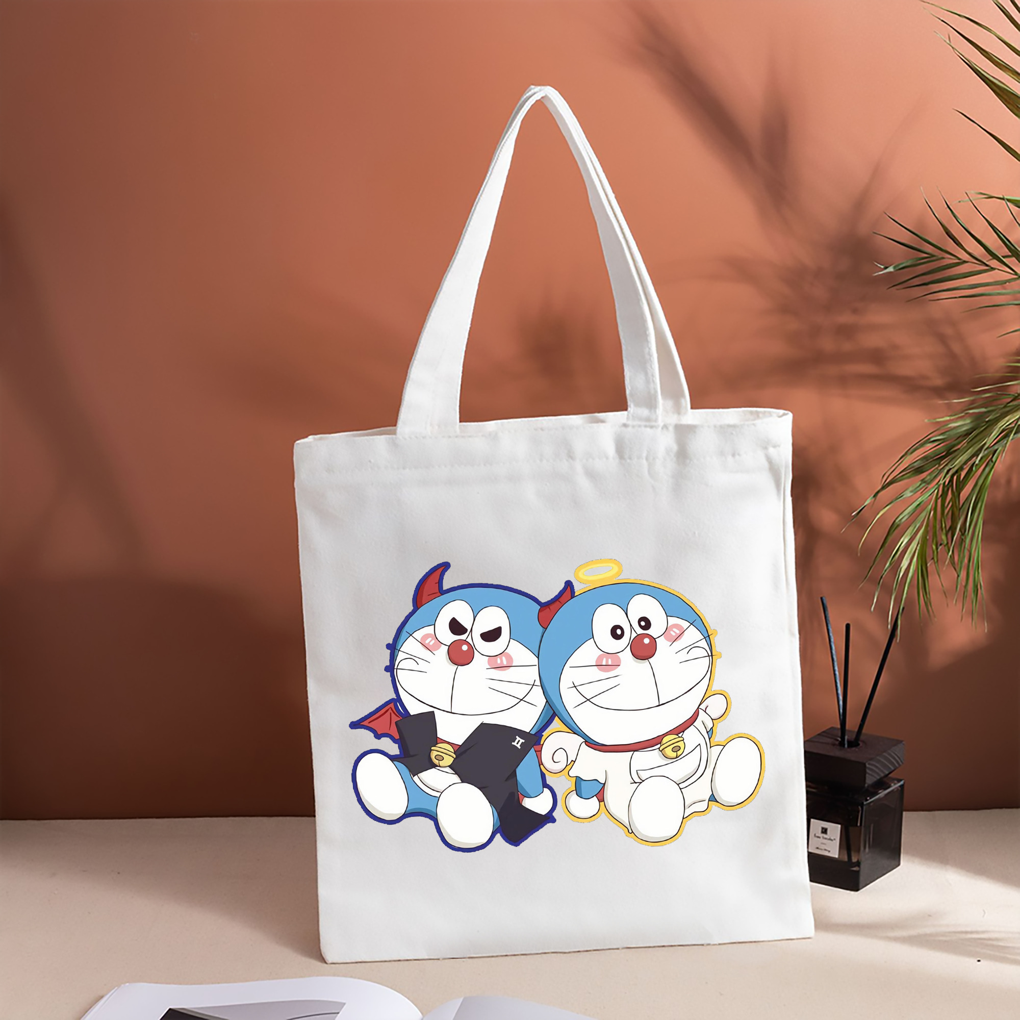 ドラえもん Doraemon 縦型キャンバス生地手提げバッグ　トートバッグ