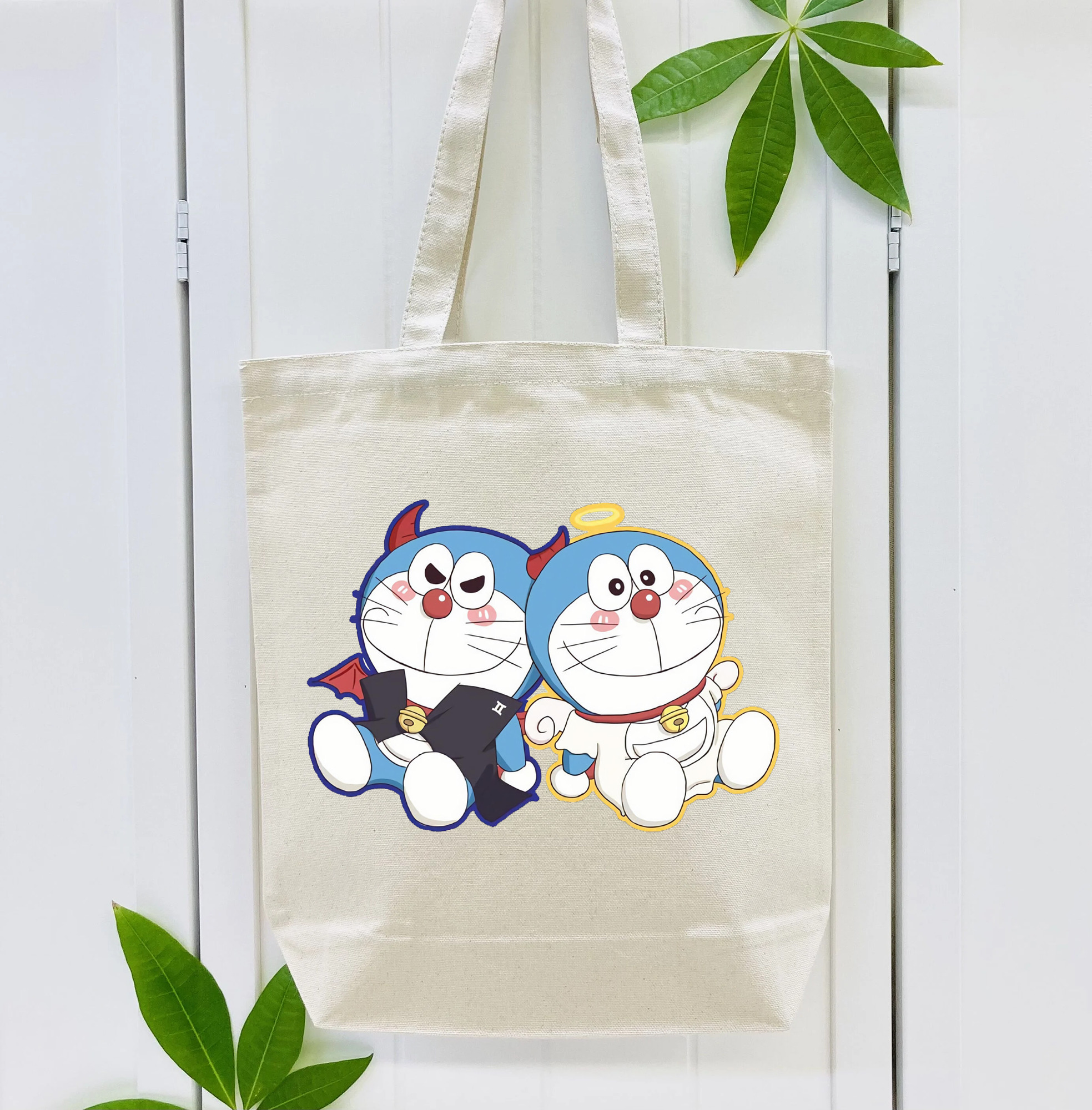 ドラえもん Doraemon 縦型キャンバス生地手提げバッグ　トートバッグ