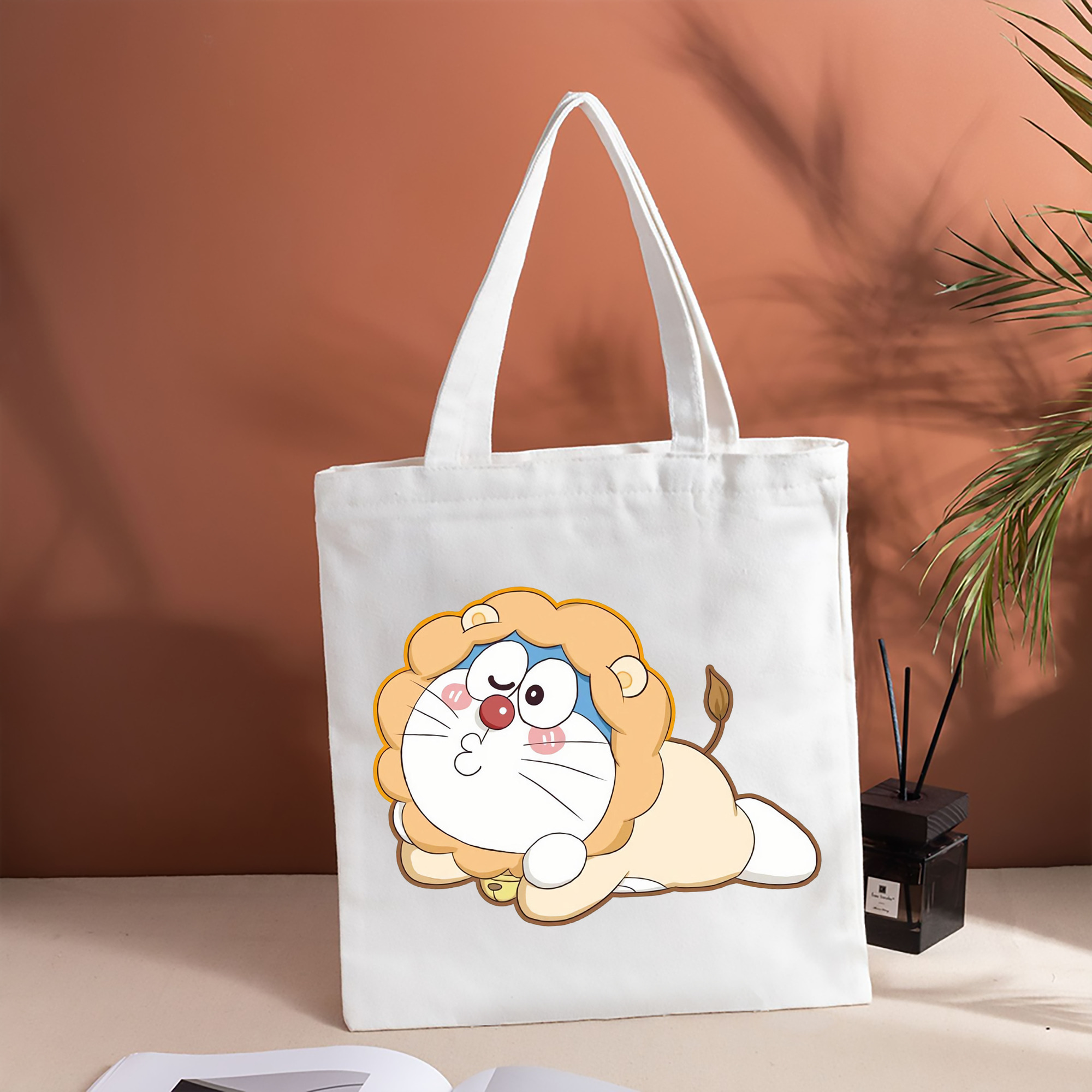 ドラえもん Doraemon 縦型キャンバス生地手提げバッグ　トートバッグ