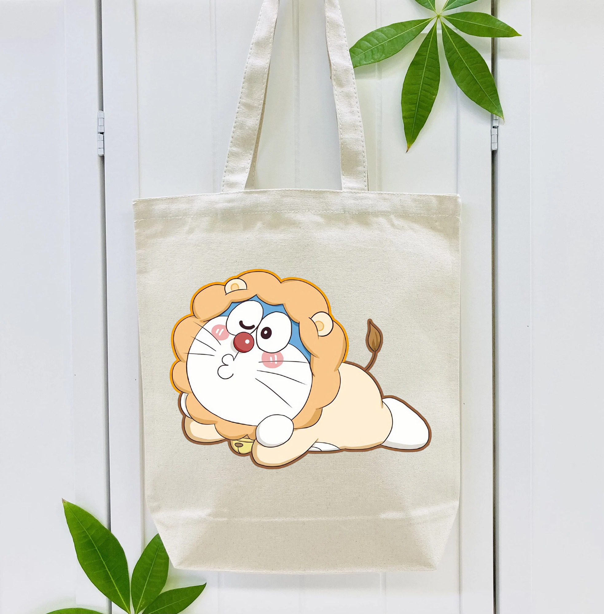 ドラえもん Doraemon 縦型キャンバス生地手提げバッグ　トートバッグ