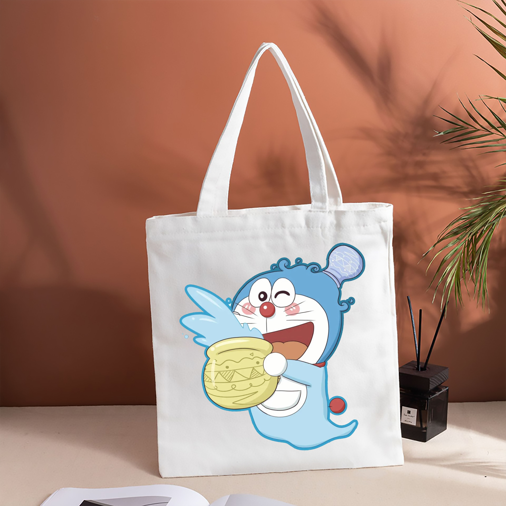 ドラえもん Doraemon 縦型キャンバス生地手提げバッグ　トートバッグ
