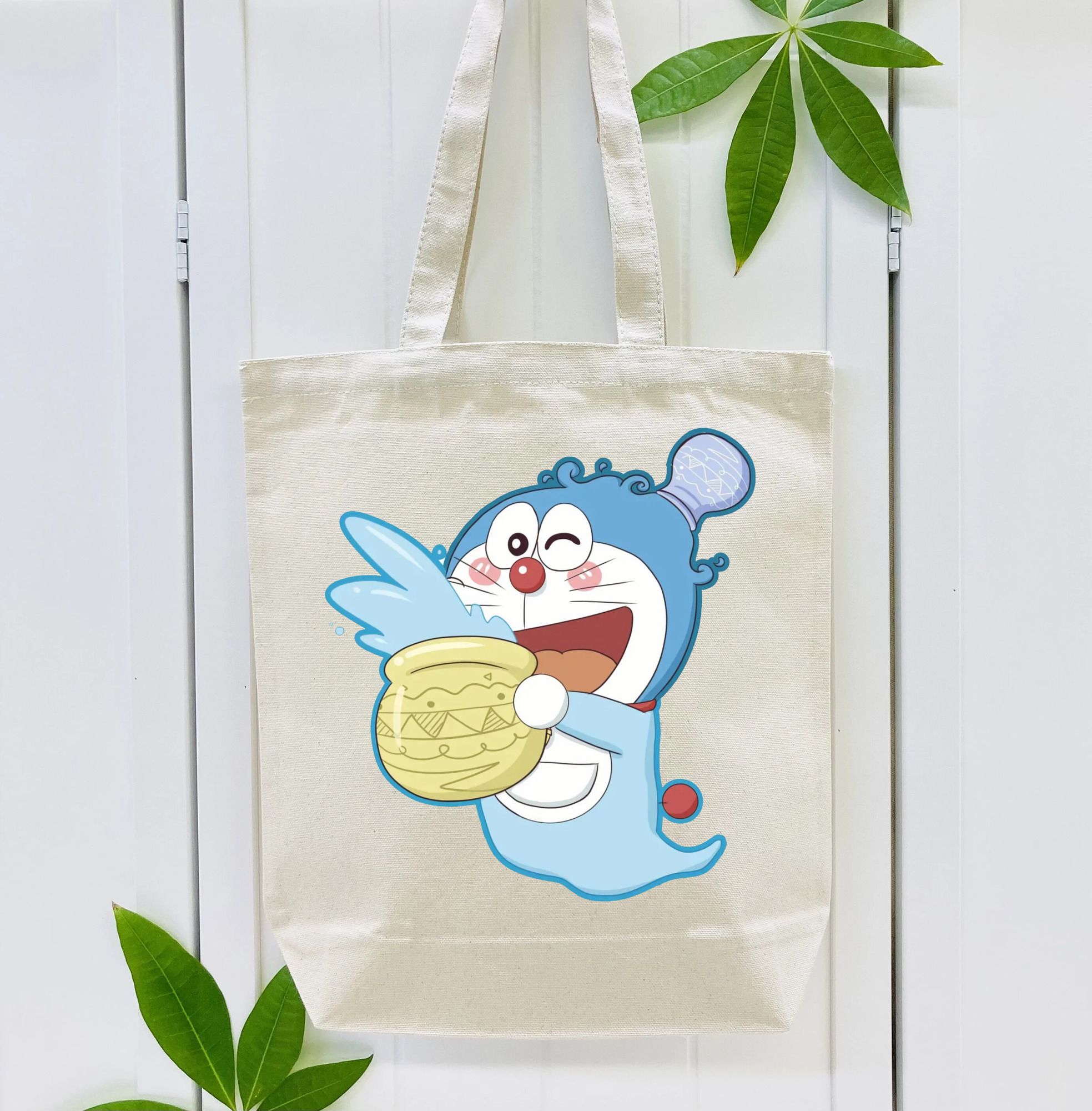 ドラえもん Doraemon 縦型キャンバス生地手提げバッグ　トートバッグ