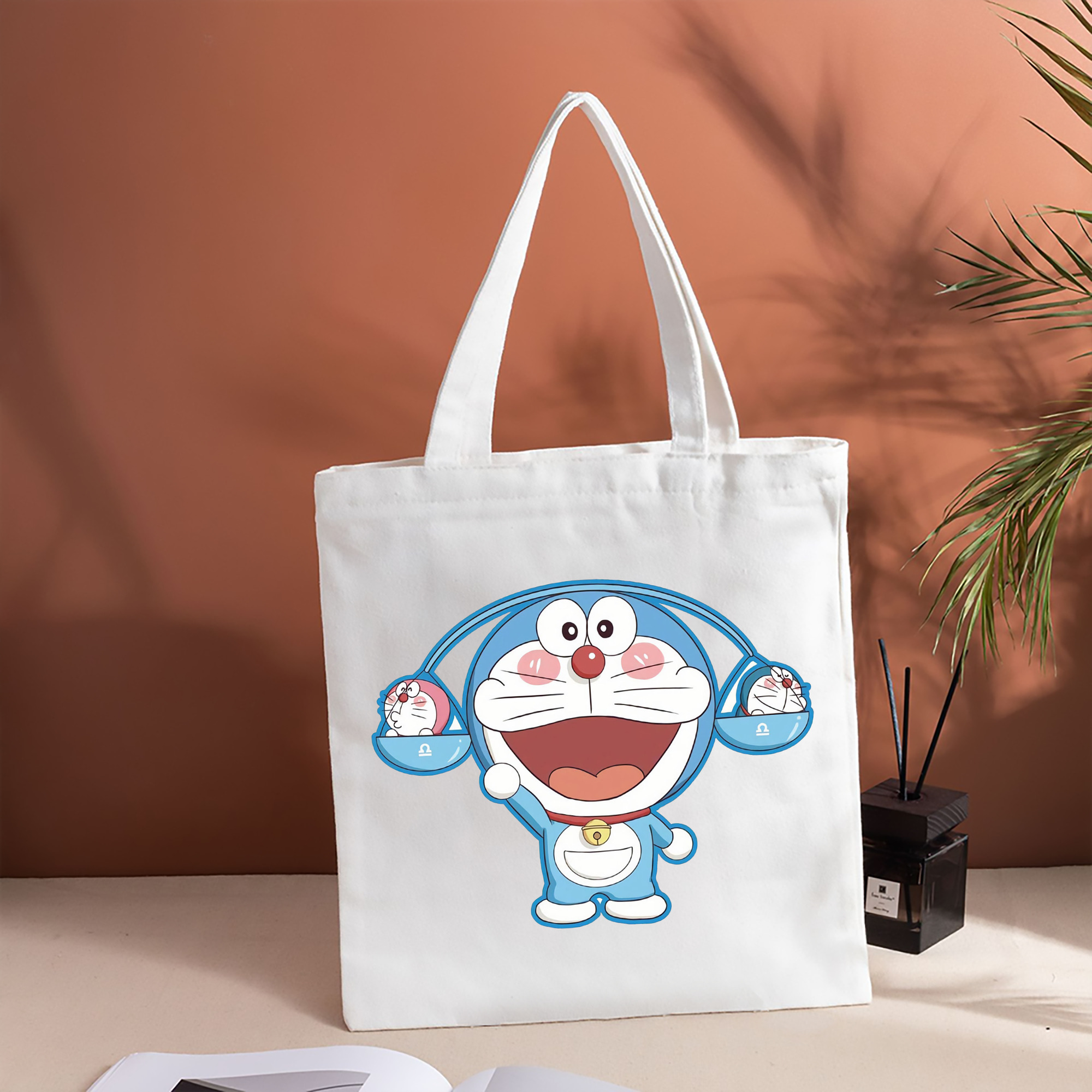 ドラえもん Doraemon 縦型キャンバス生地手提げバッグ　トートバッグ