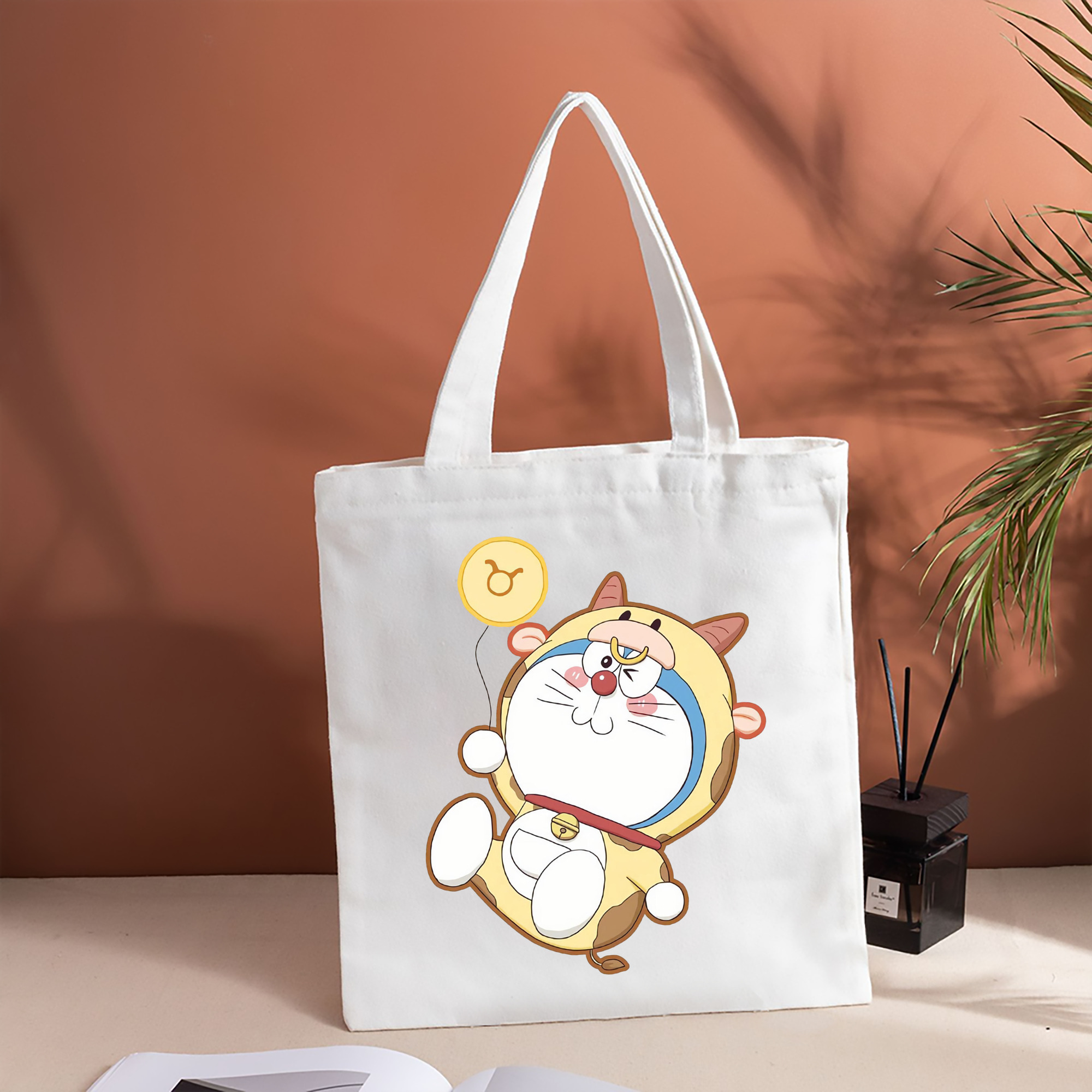 ドラえもん Doraemon 縦型キャンバス生地手提げバッグ　トートバッグ