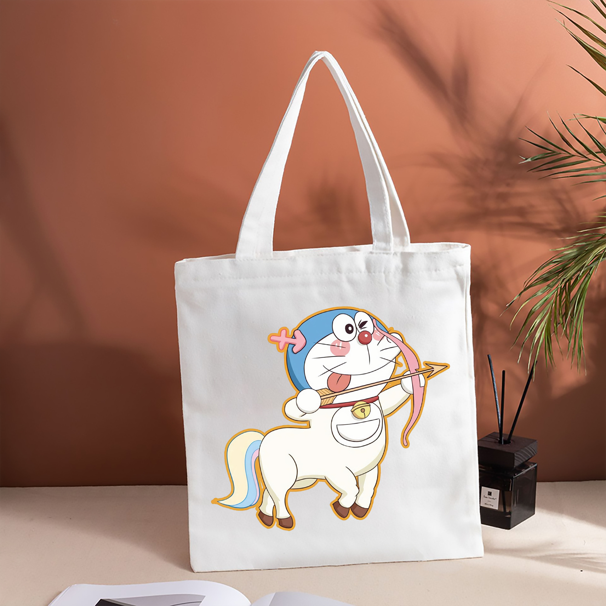 ドラえもん Doraemon 縦型キャンバス生地手提げバッグ　トートバッグ