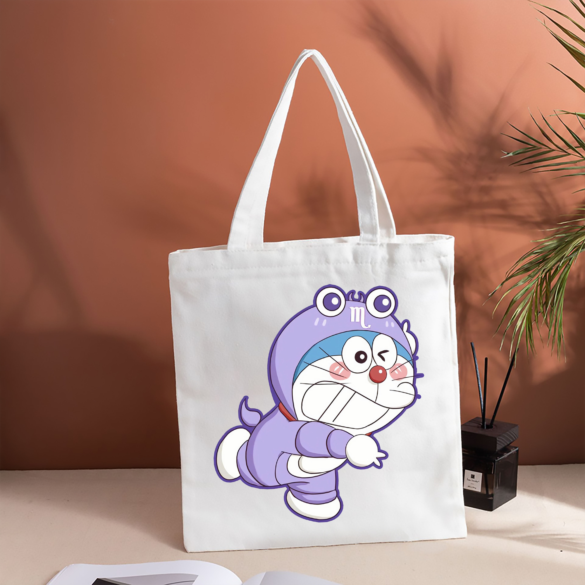 ドラえもん Doraemon 縦型キャンバス生地手提げバッグ　トートバッグ