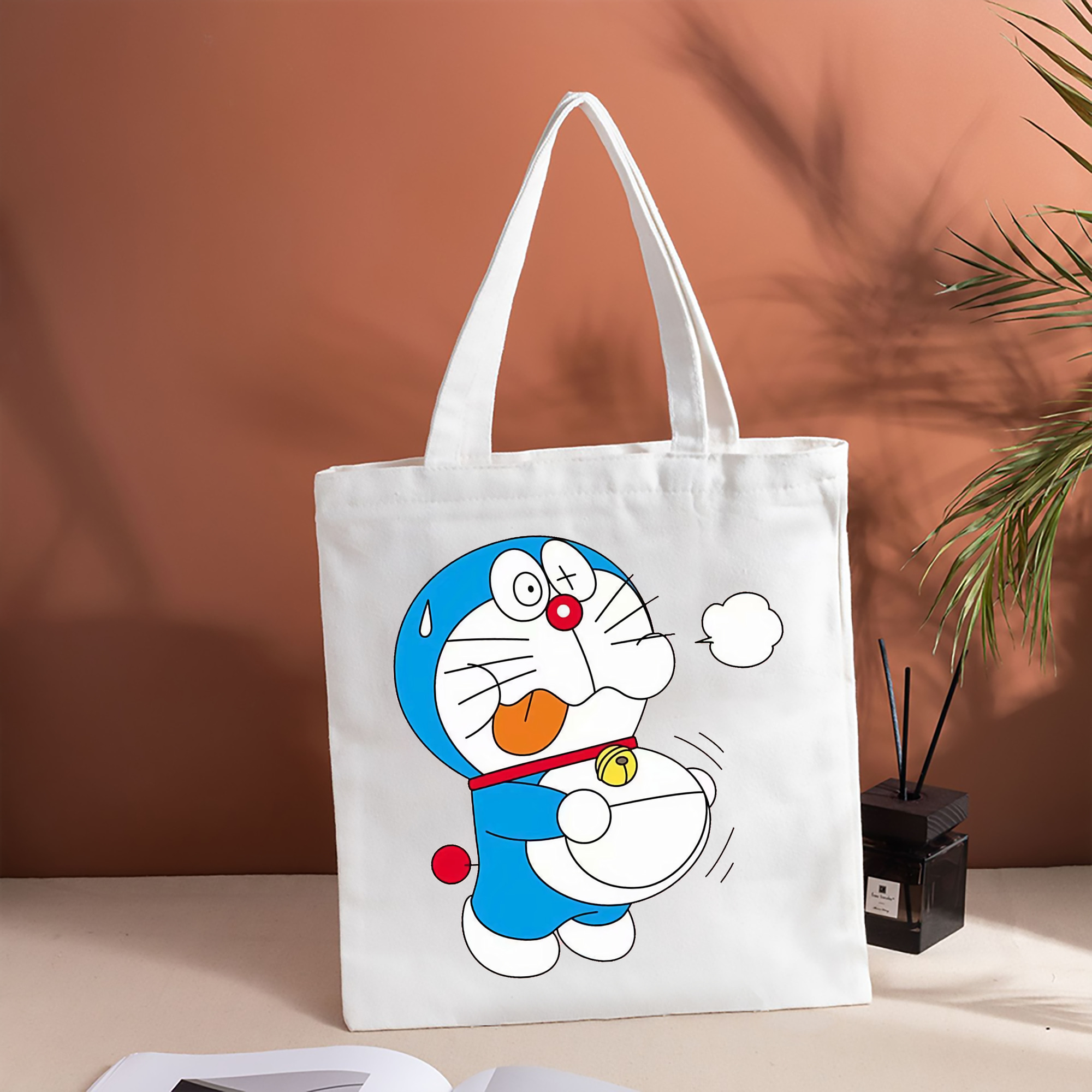 ドラえもん Doraemon 縦型キャンバス生地手提げバッグ　トートバッグ