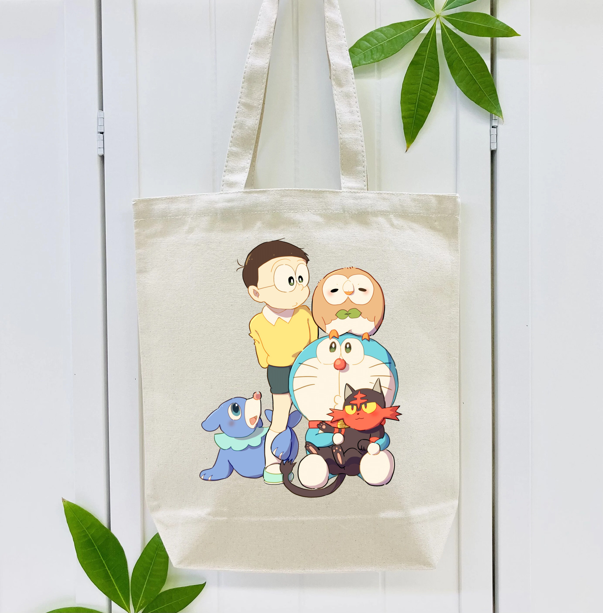 ドラえもん Doraemon 縦型キャンバス生地手提げバッグ　トートバッグ