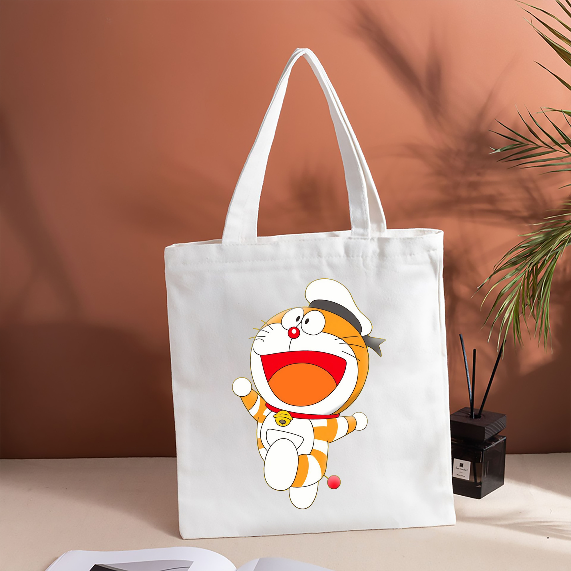 ドラえもん Doraemon 縦型キャンバス生地手提げバッグ　トートバッグ