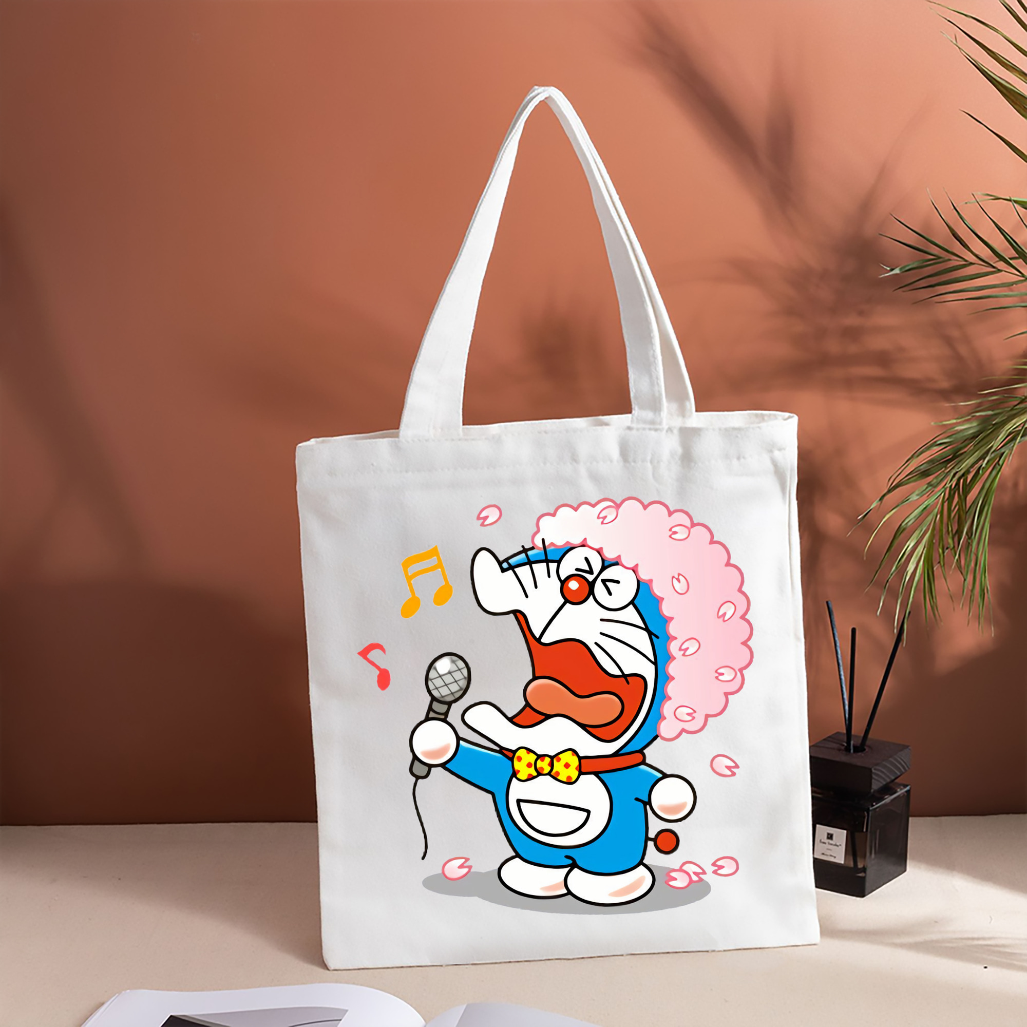 ドラえもん Doraemon 縦型キャンバス生地手提げバッグ　トートバッグ