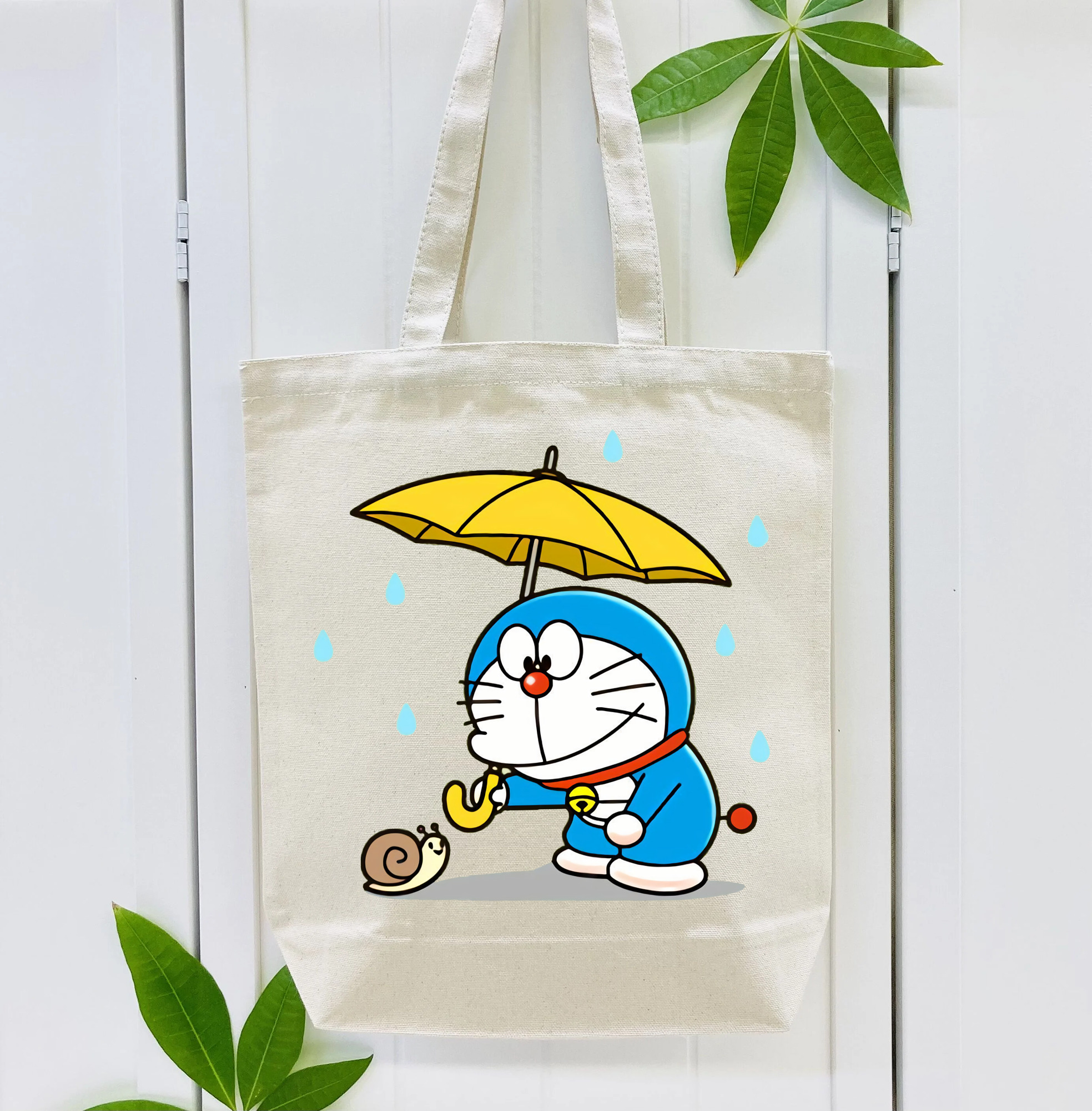 ドラえもん Doraemon 縦型キャンバス生地手提げバッグ　トートバッグ