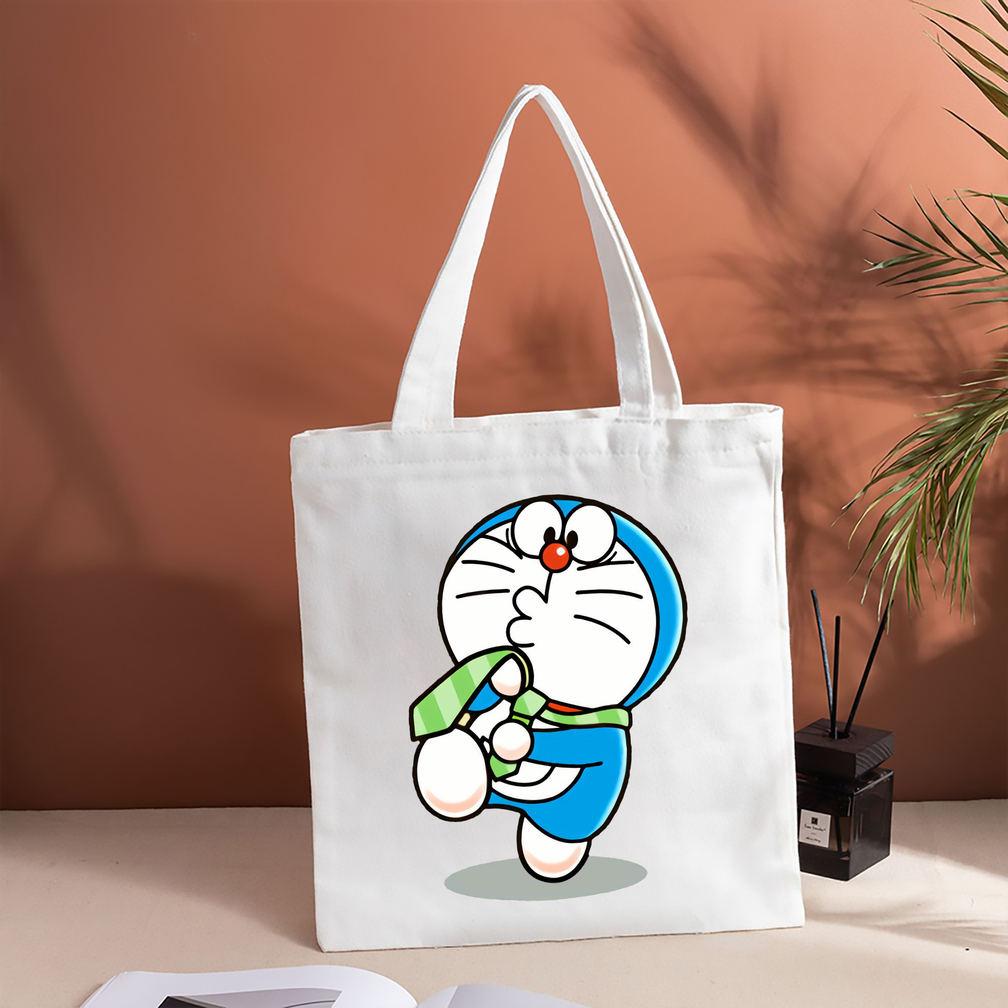 ドラえもん Doraemon 縦型キャンバス生地手提げバッグ　トートバッグ