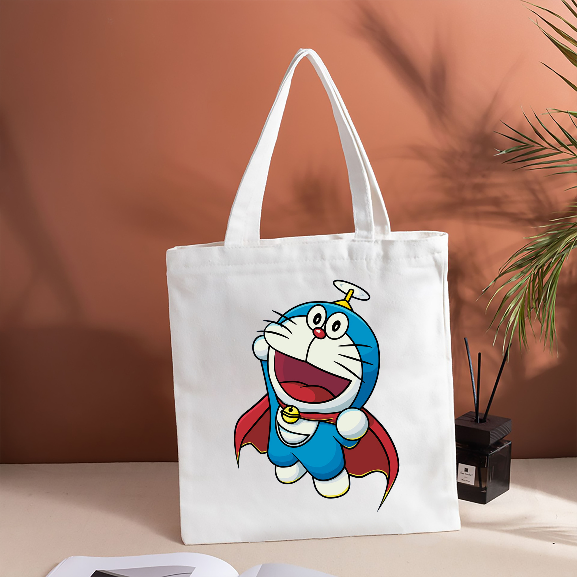 ドラえもん Doraemon 縦型キャンバス生地手提げバッグ　トートバッグ