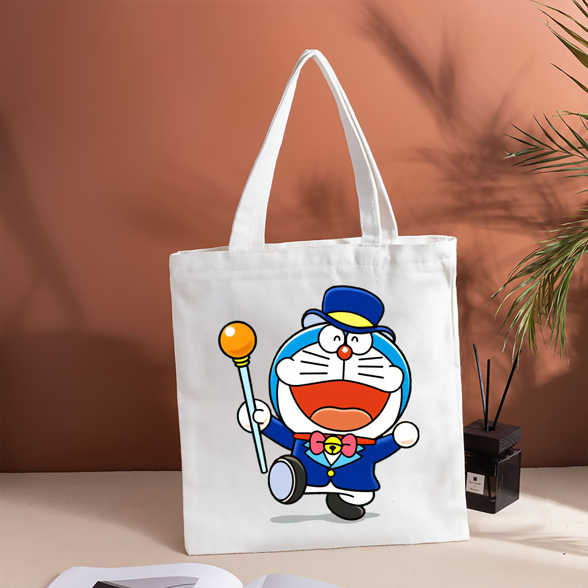 ドラえもん Doraemon 縦型キャンバス生地手提げバッグ　トートバッグ