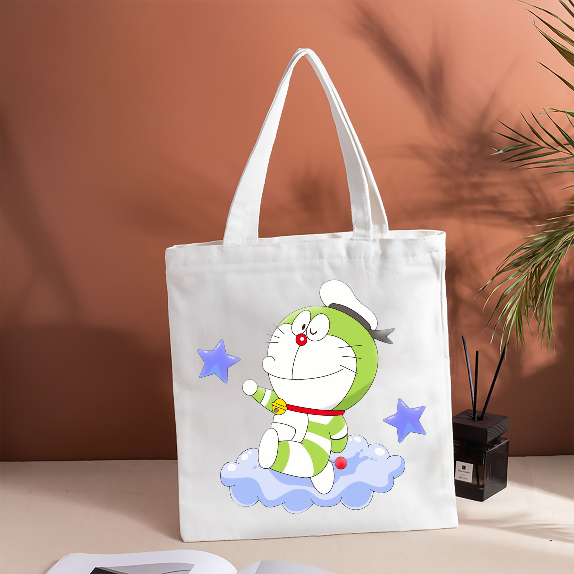 ドラえもん Doraemon 縦型キャンバス生地手提げバッグ　トートバッグ