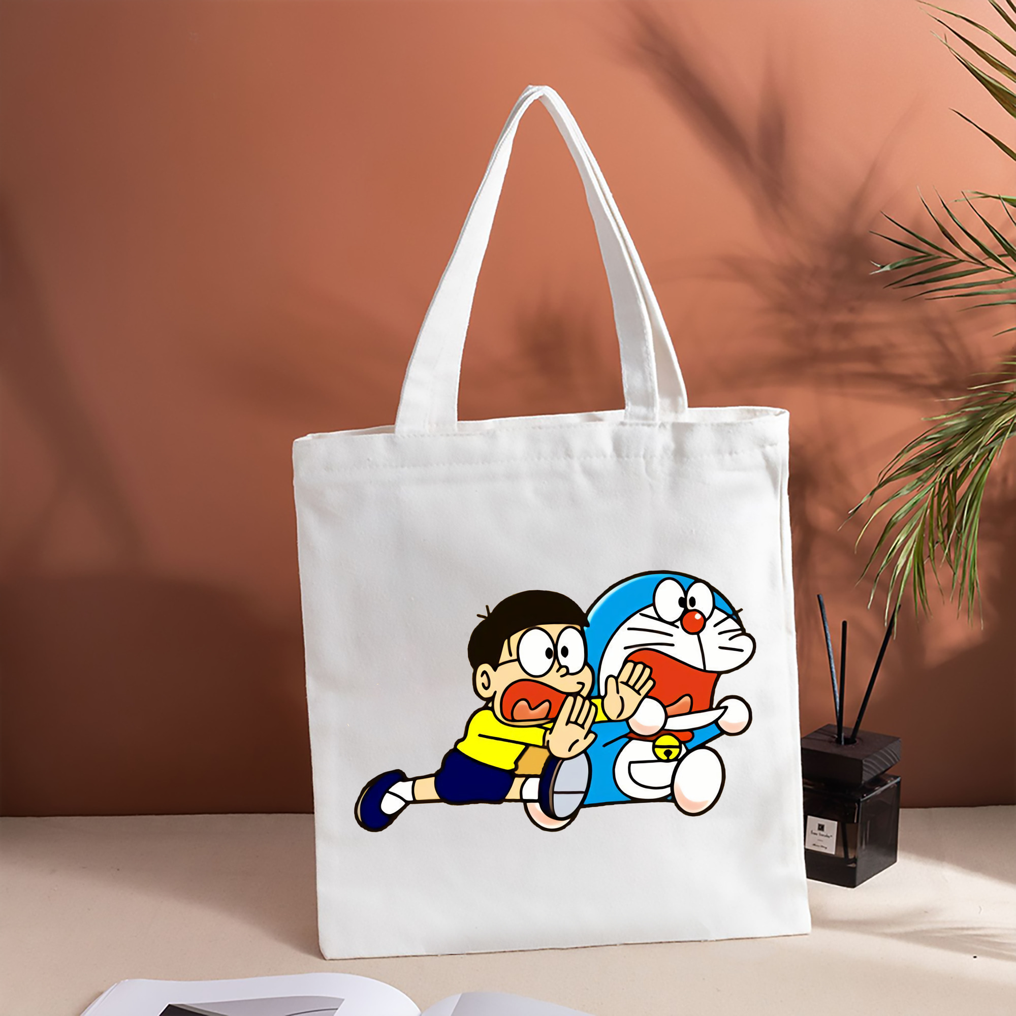 ドラえもん Doraemon 縦型キャンバス生地手提げバッグ　トートバッグ