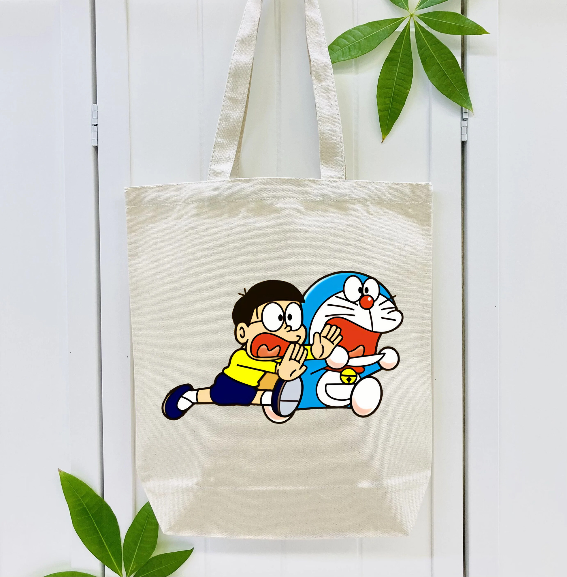 ドラえもん Doraemon 縦型キャンバス生地手提げバッグ　トートバッグ