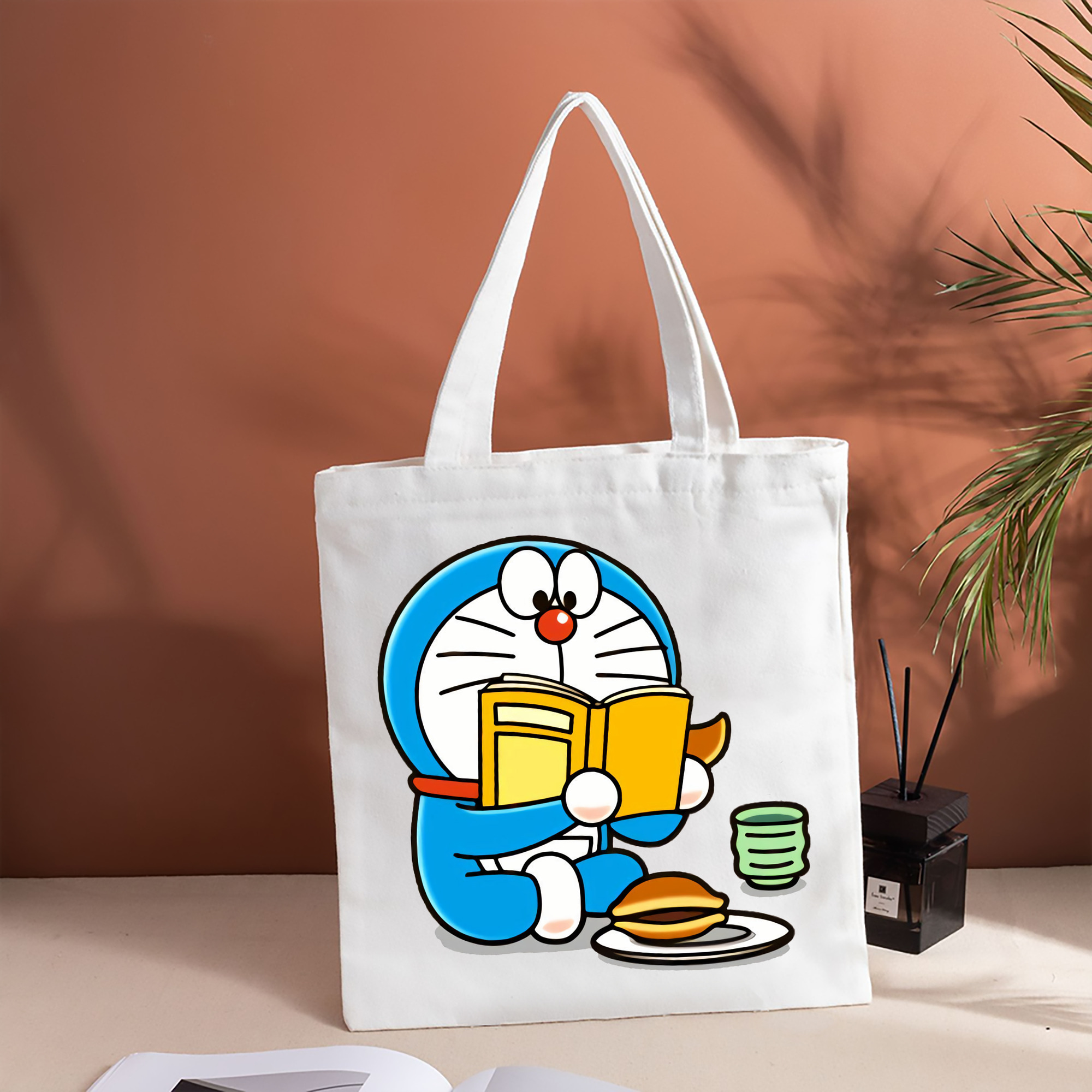 ドラえもん Doraemon 縦型キャンバス生地手提げバッグ　トートバッグ