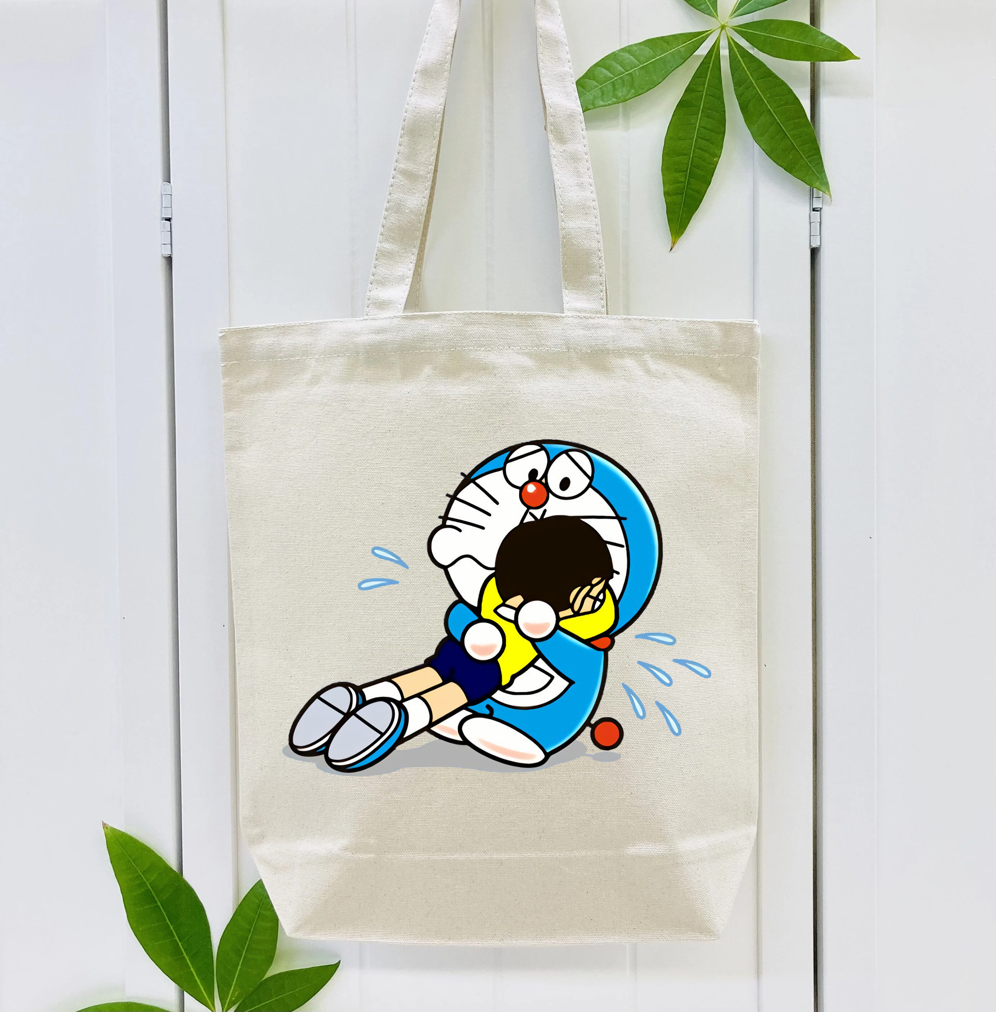 ドラえもん Doraemon 縦型キャンバス生地手提げバッグ　トートバッグ