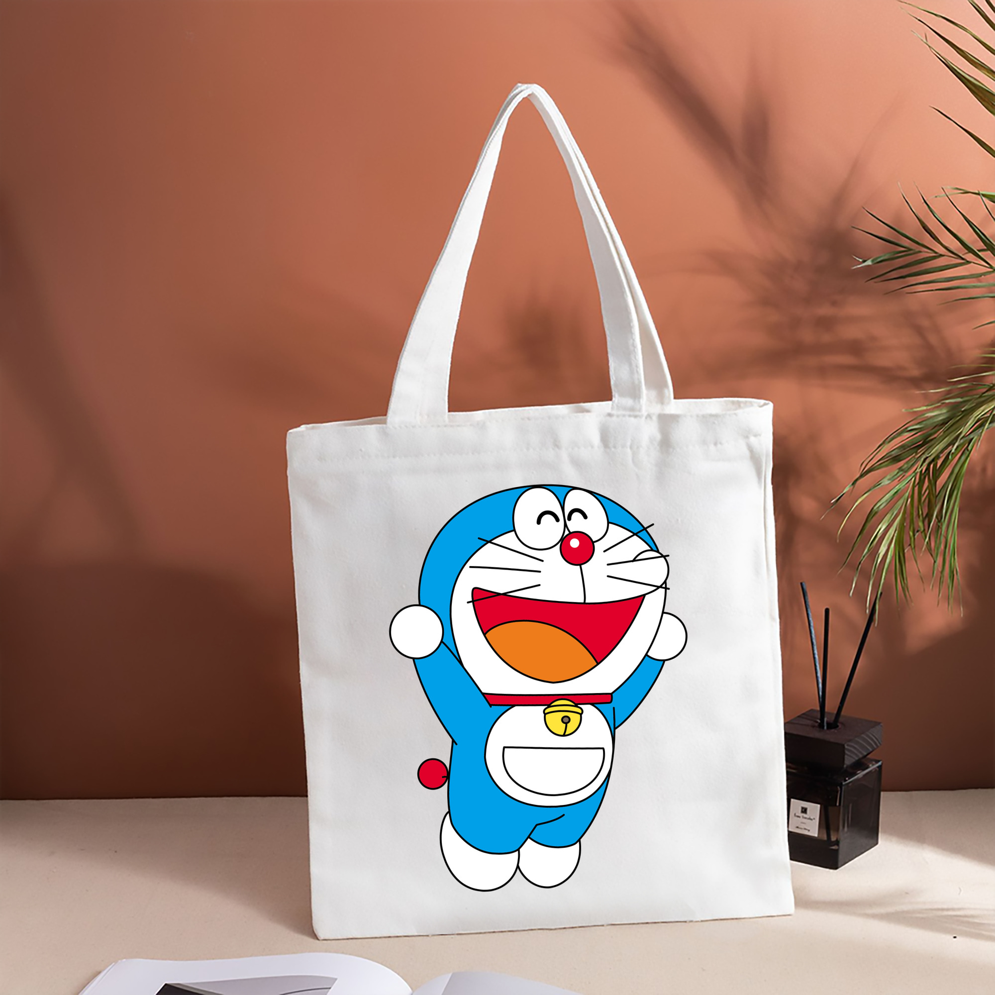 ドラえもん Doraemon 縦型キャンバス生地手提げバッグ　トートバッグ