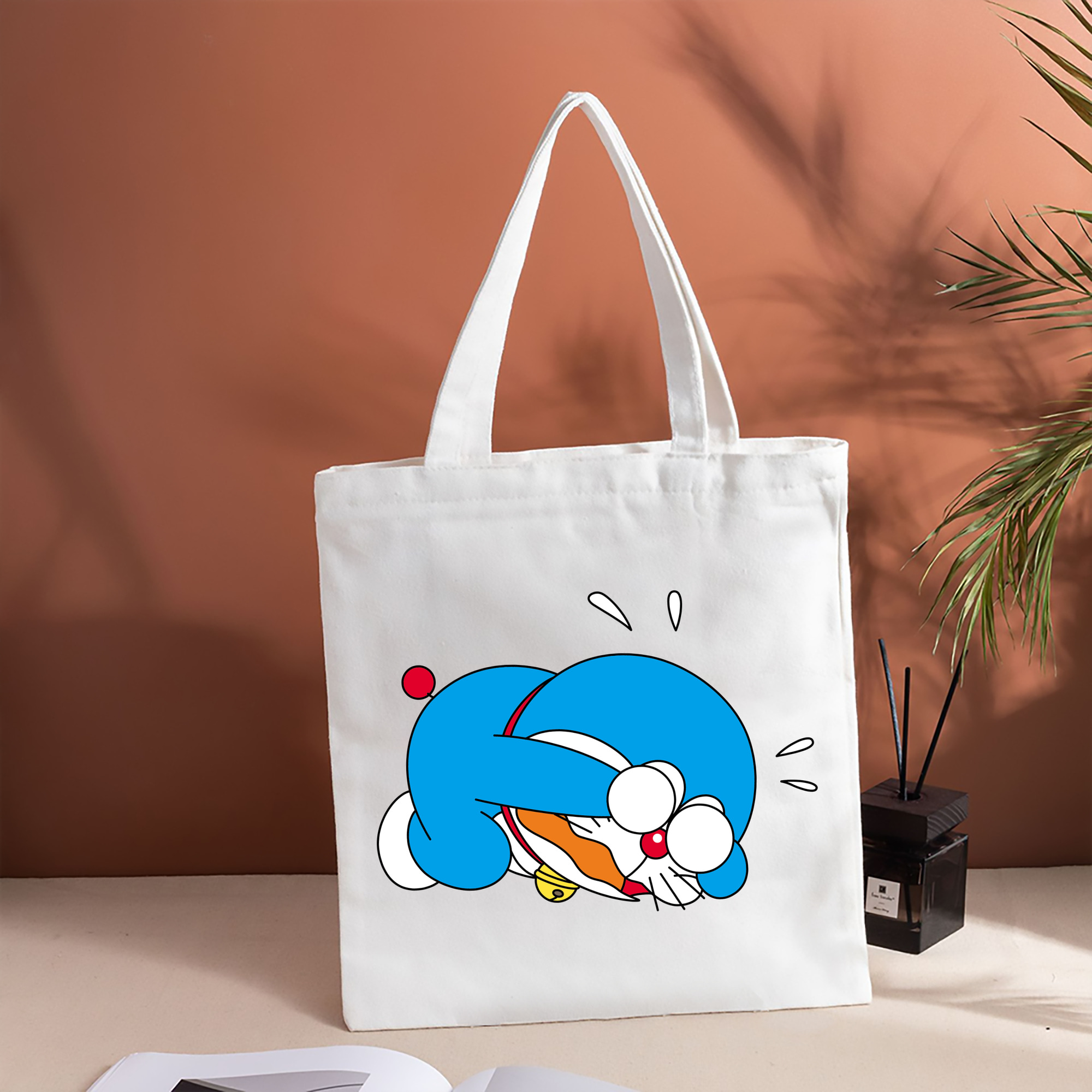 ドラえもん Doraemon 縦型キャンバス生地手提げバッグ　トートバッグ