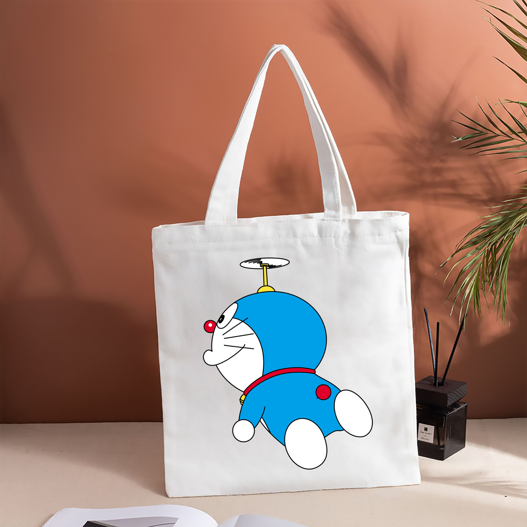 ドラえもん Doraemon 縦型キャンバス生地手提げバッグ　トートバッグ