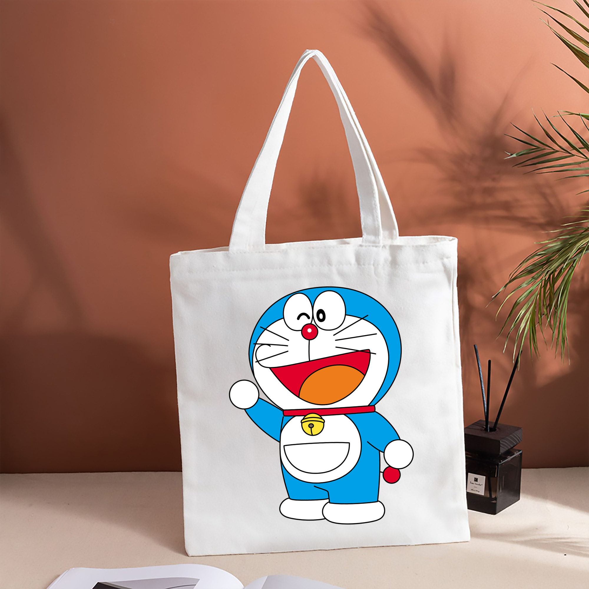 ドラえもん Doraemon 縦型キャンバス生地手提げバッグ　トートバッグ