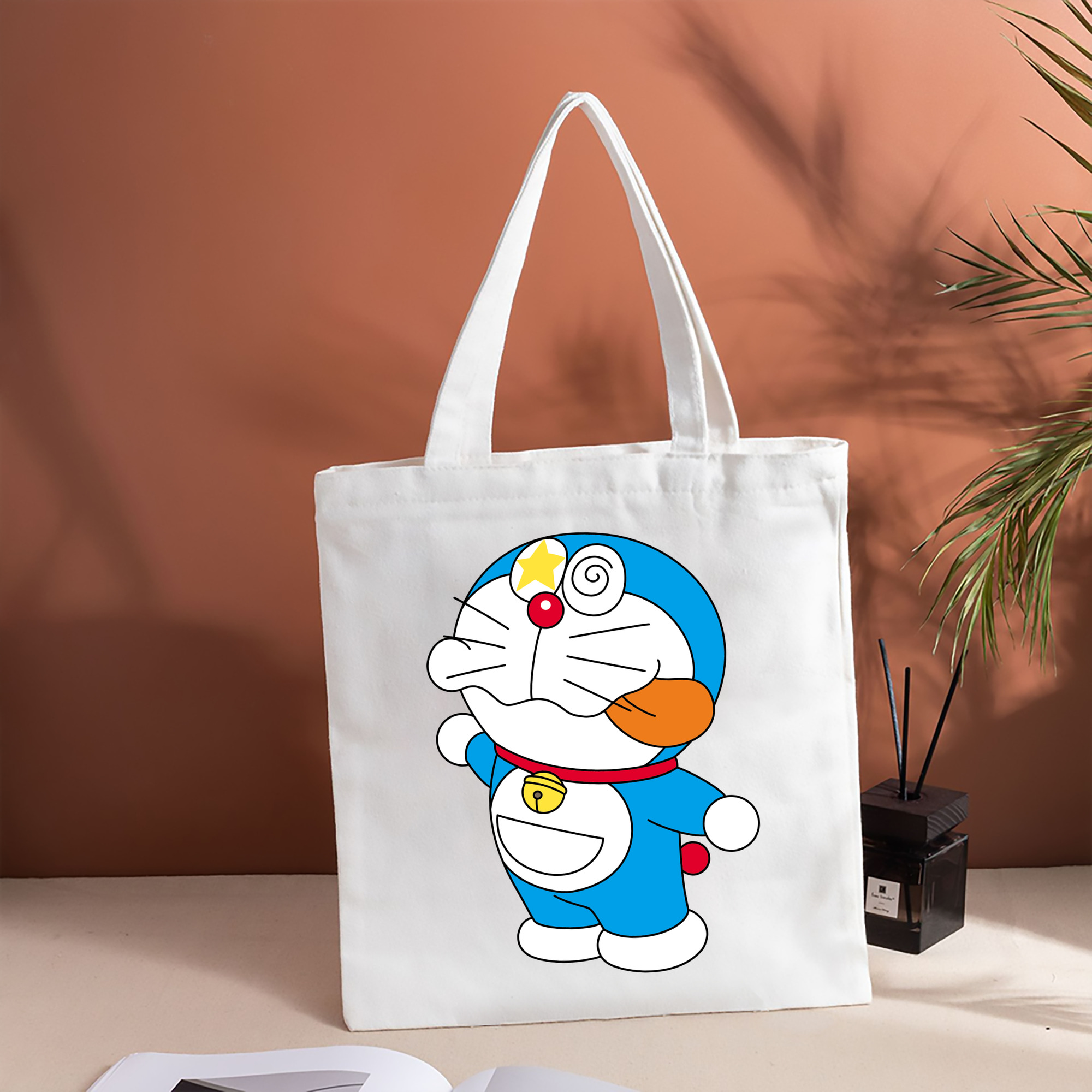 ドラえもん Doraemon 縦型キャンバス生地手提げバッグ　トートバッグ