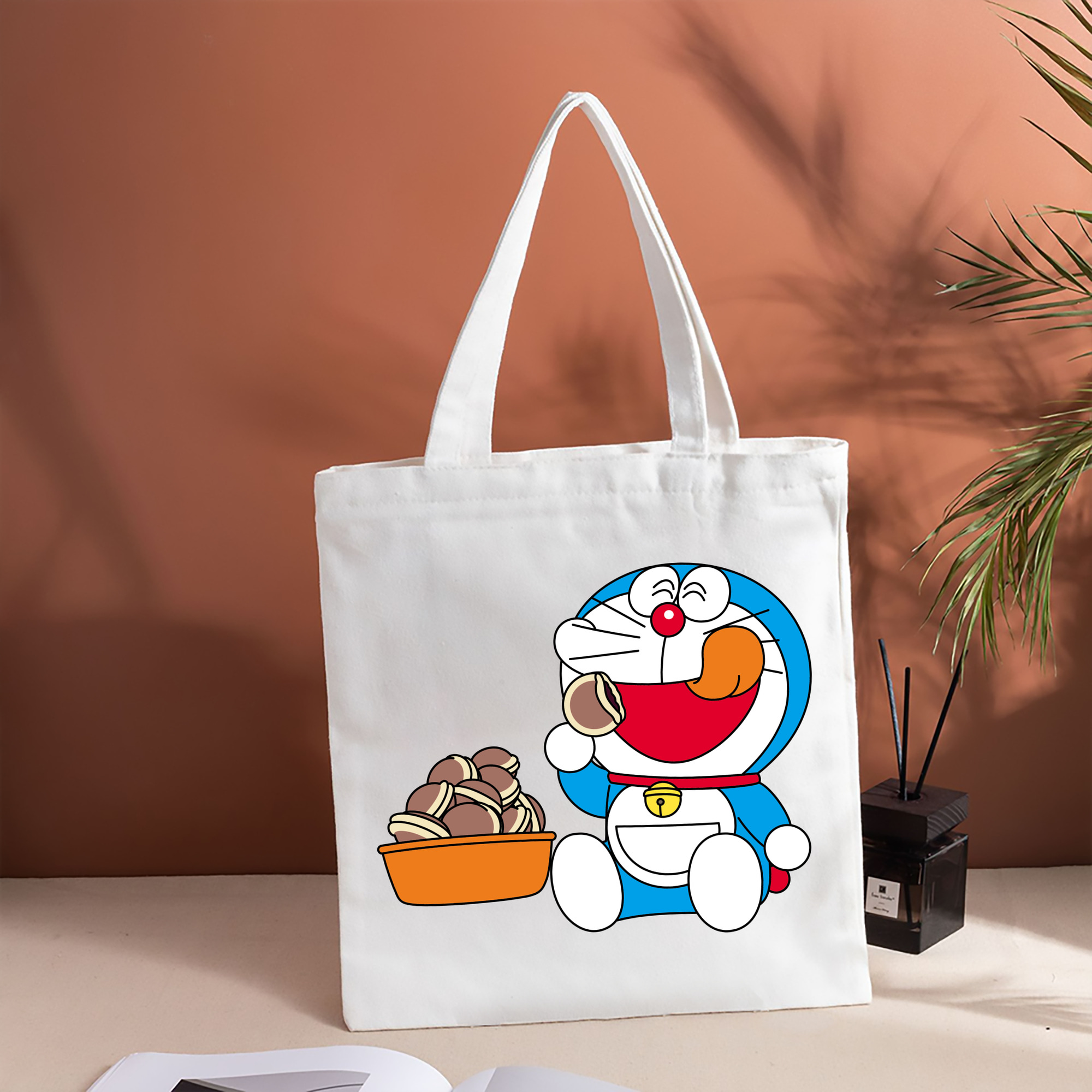 ドラえもん Doraemon 縦型キャンバス生地手提げバッグ　トートバッグ