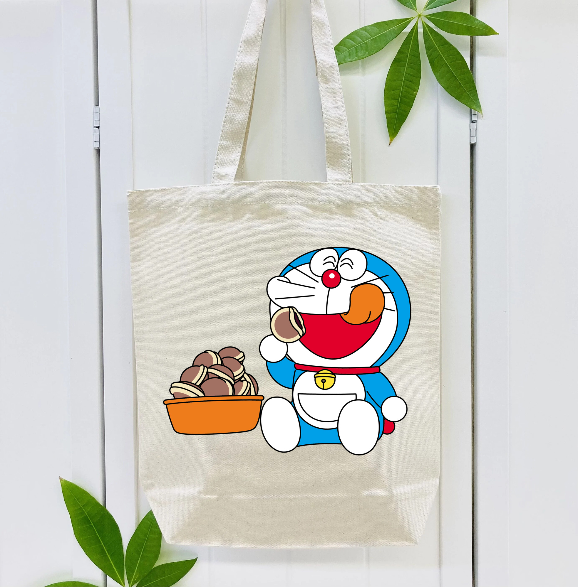 ドラえもん Doraemon 縦型キャンバス生地手提げバッグ　トートバッグ