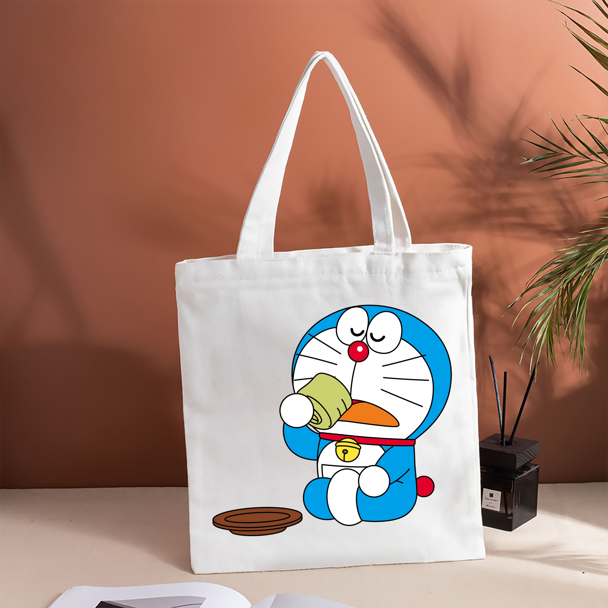 ドラえもん Doraemon 縦型キャンバス生地手提げバッグ　トートバッグ
