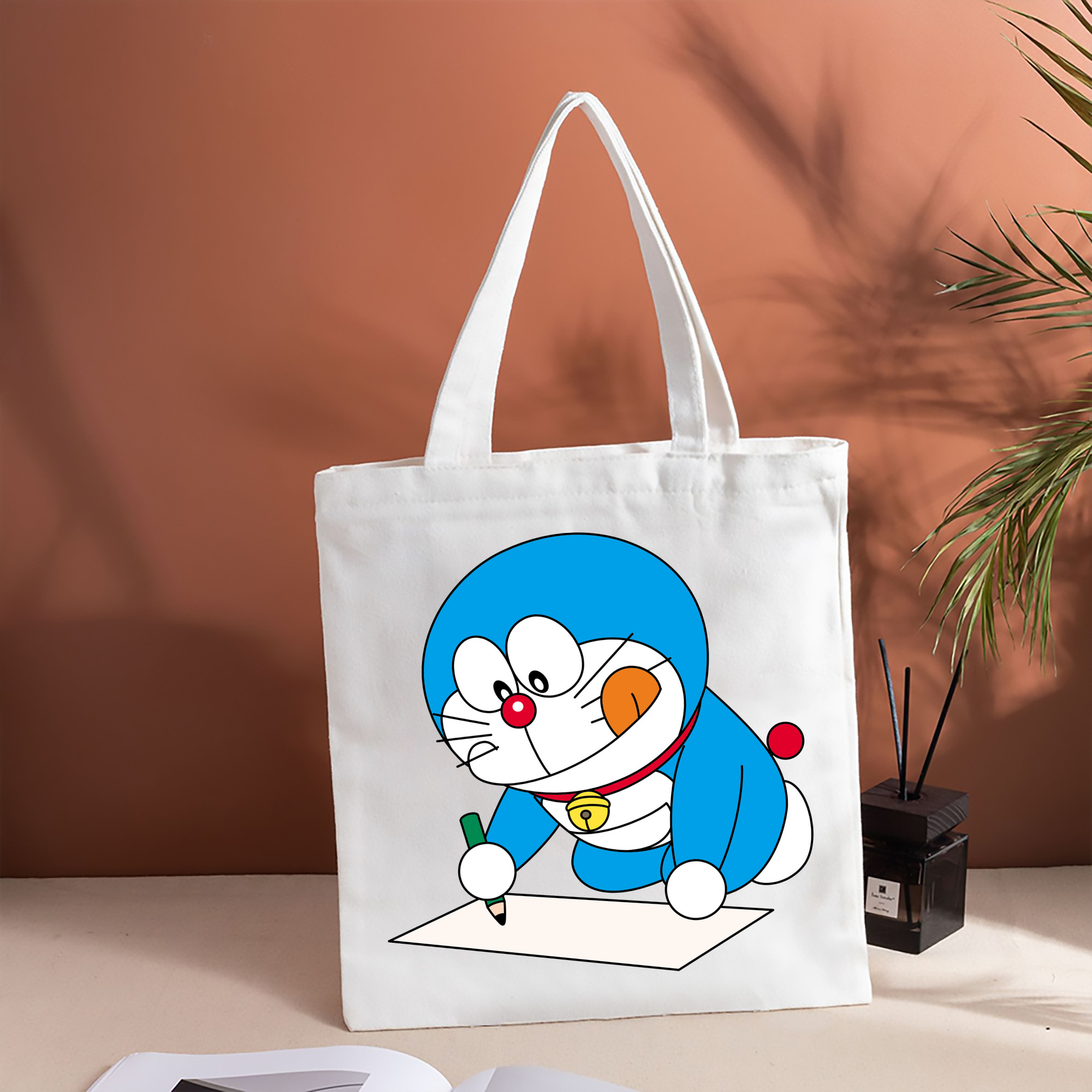 ドラえもん Doraemon 縦型キャンバス生地手提げバッグ　トートバッグ