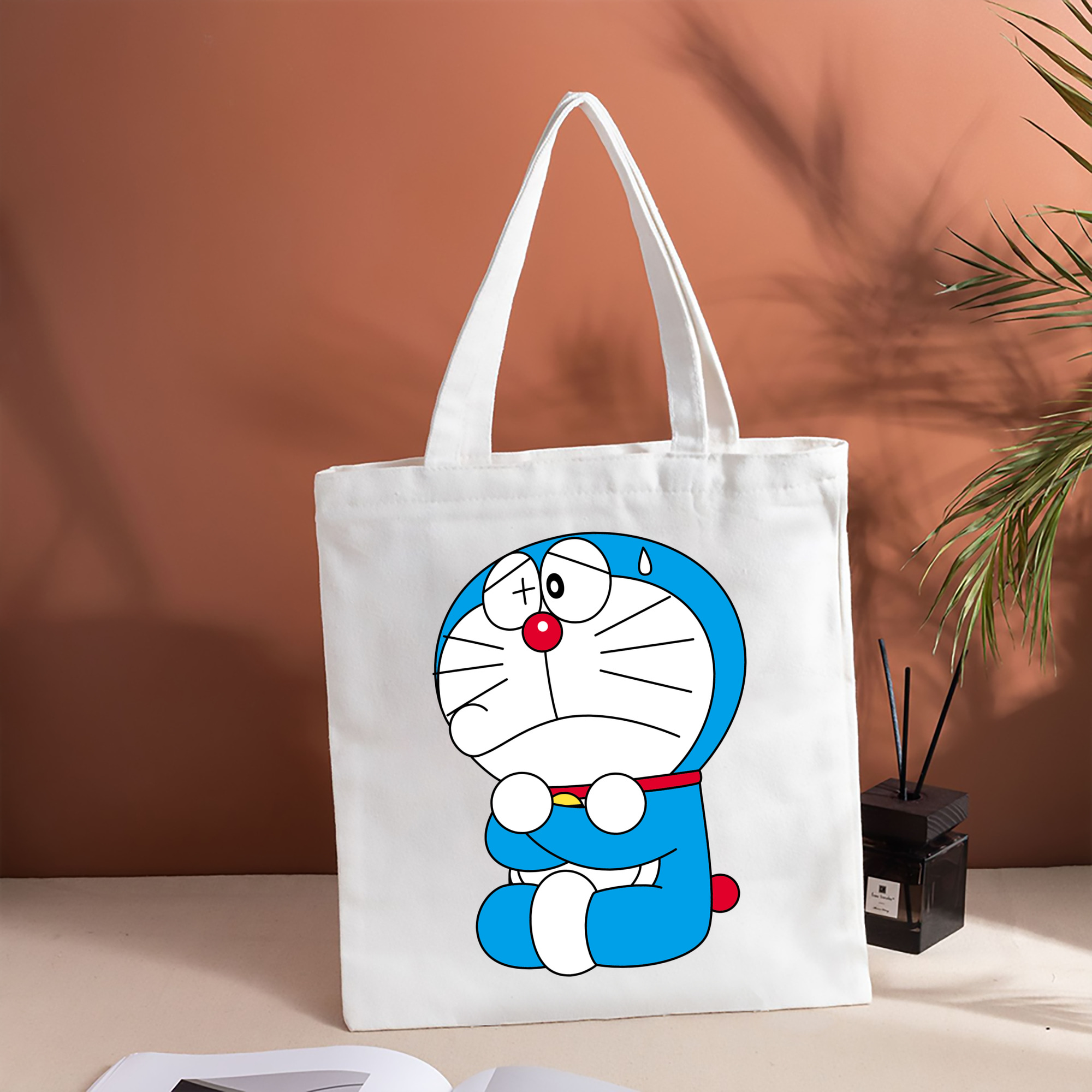 ドラえもん Doraemon 縦型キャンバス生地手提げバッグ　トートバッグ