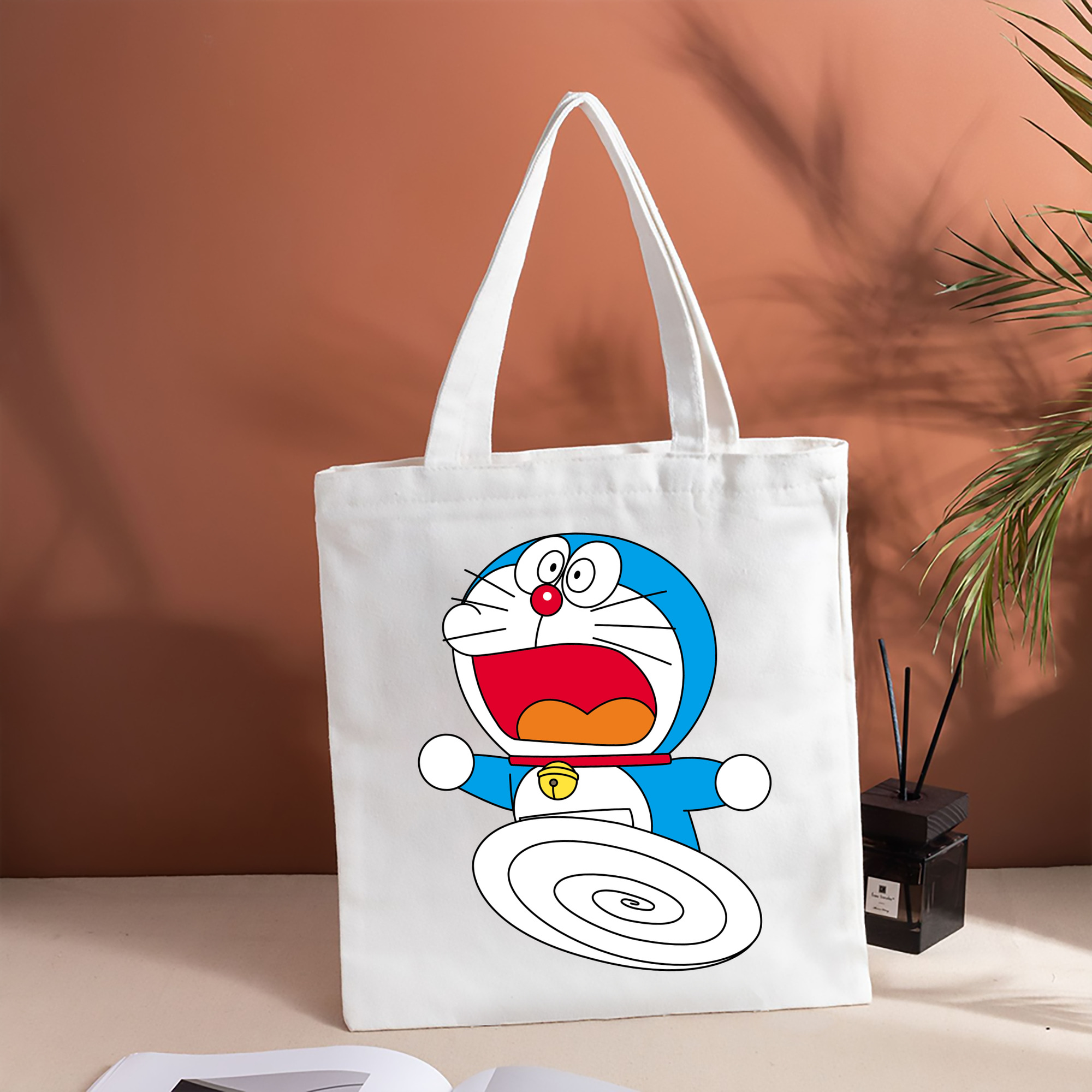 ドラえもん Doraemon 縦型キャンバス生地手提げバッグ　トートバッグ