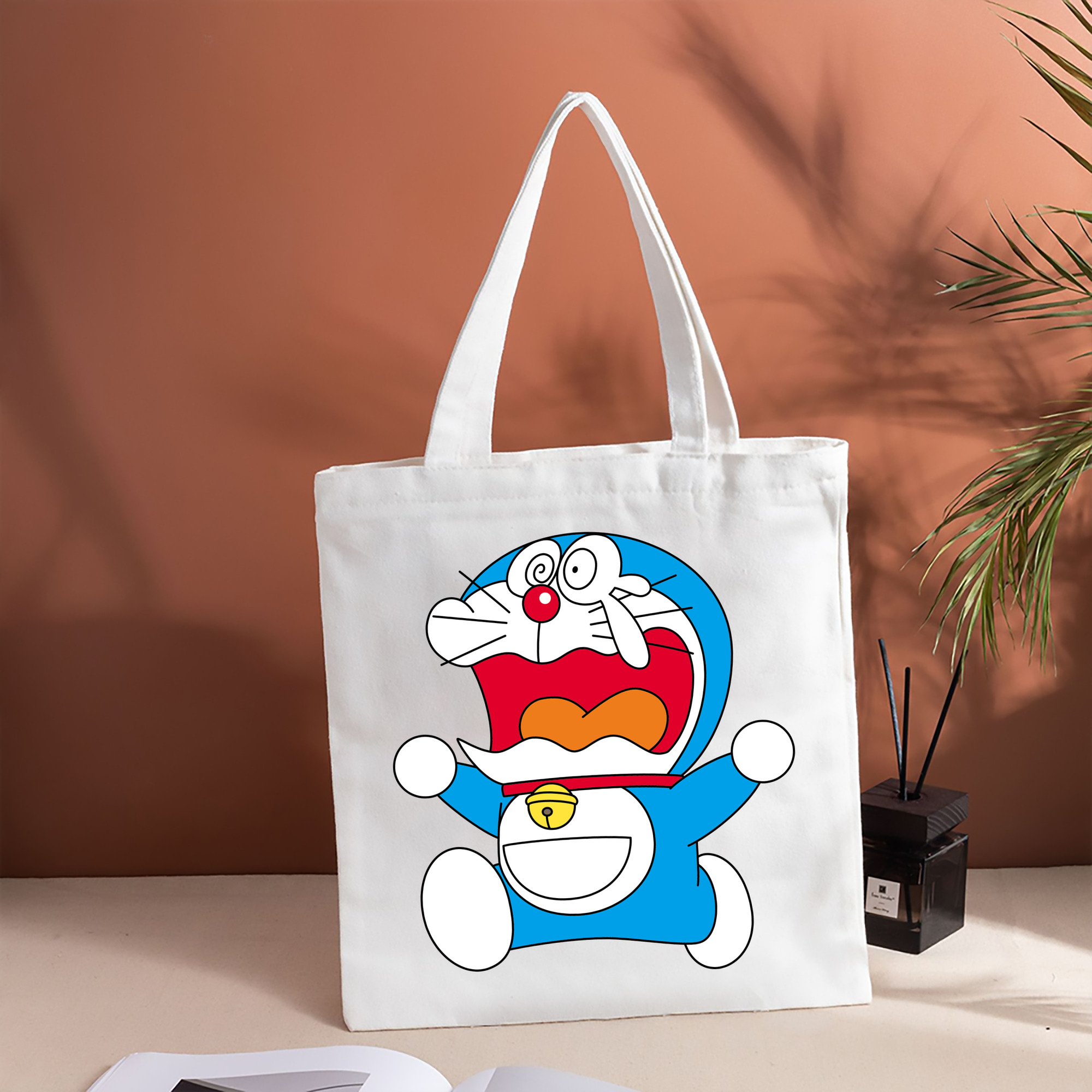 ドラえもん Doraemon 縦型キャンバス生地手提げバッグ　トートバッグ