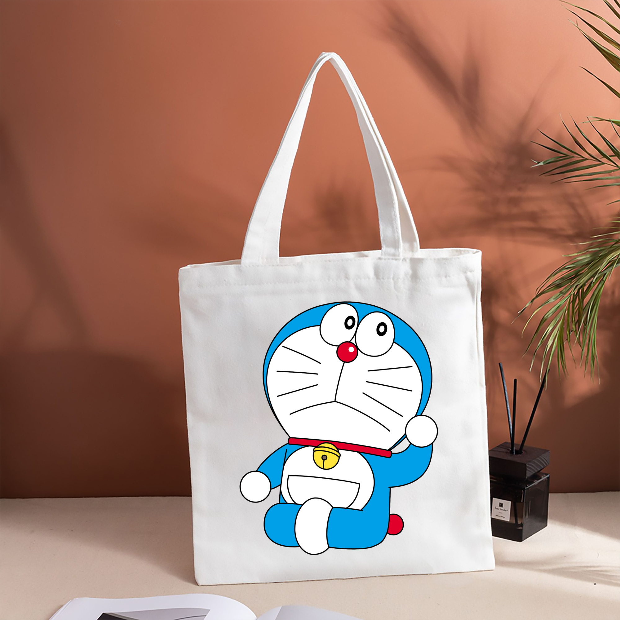 ドラえもん Doraemon 縦型キャンバス生地手提げバッグ　トートバッグ