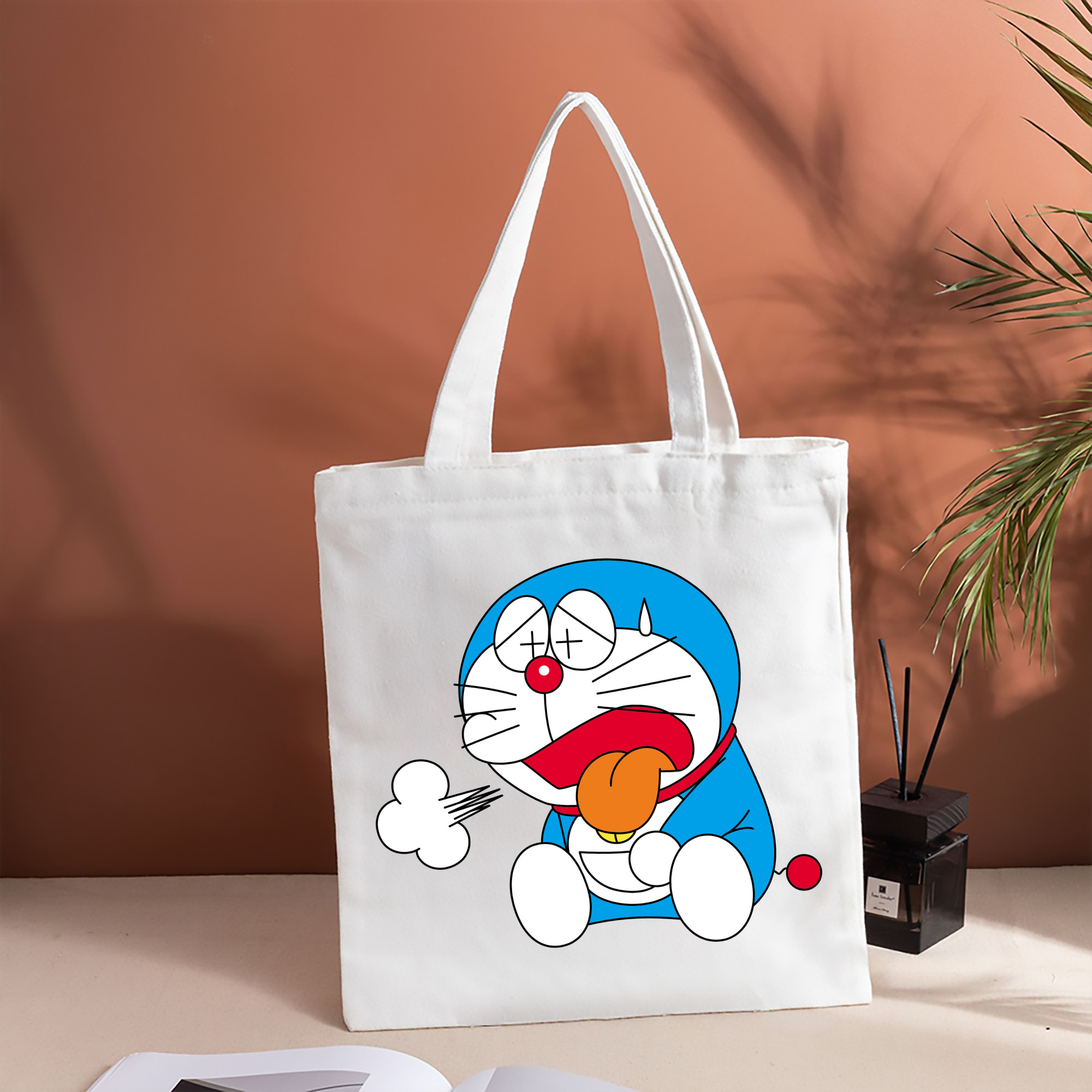 ドラえもん Doraemon 縦型キャンバス生地手提げバッグ　トートバッグ