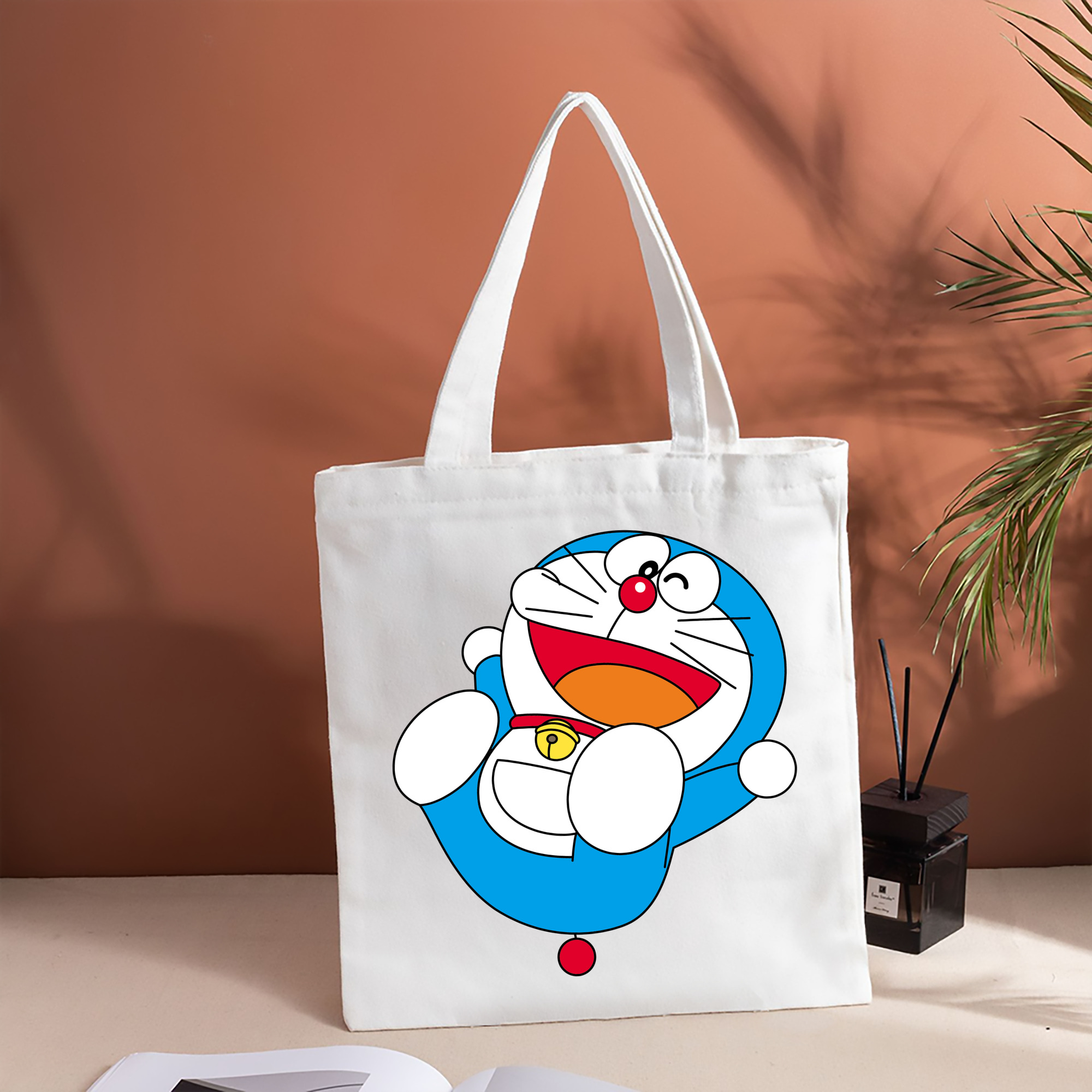 ドラえもん Doraemon 縦型キャンバス生地手提げバッグ　トートバッグ