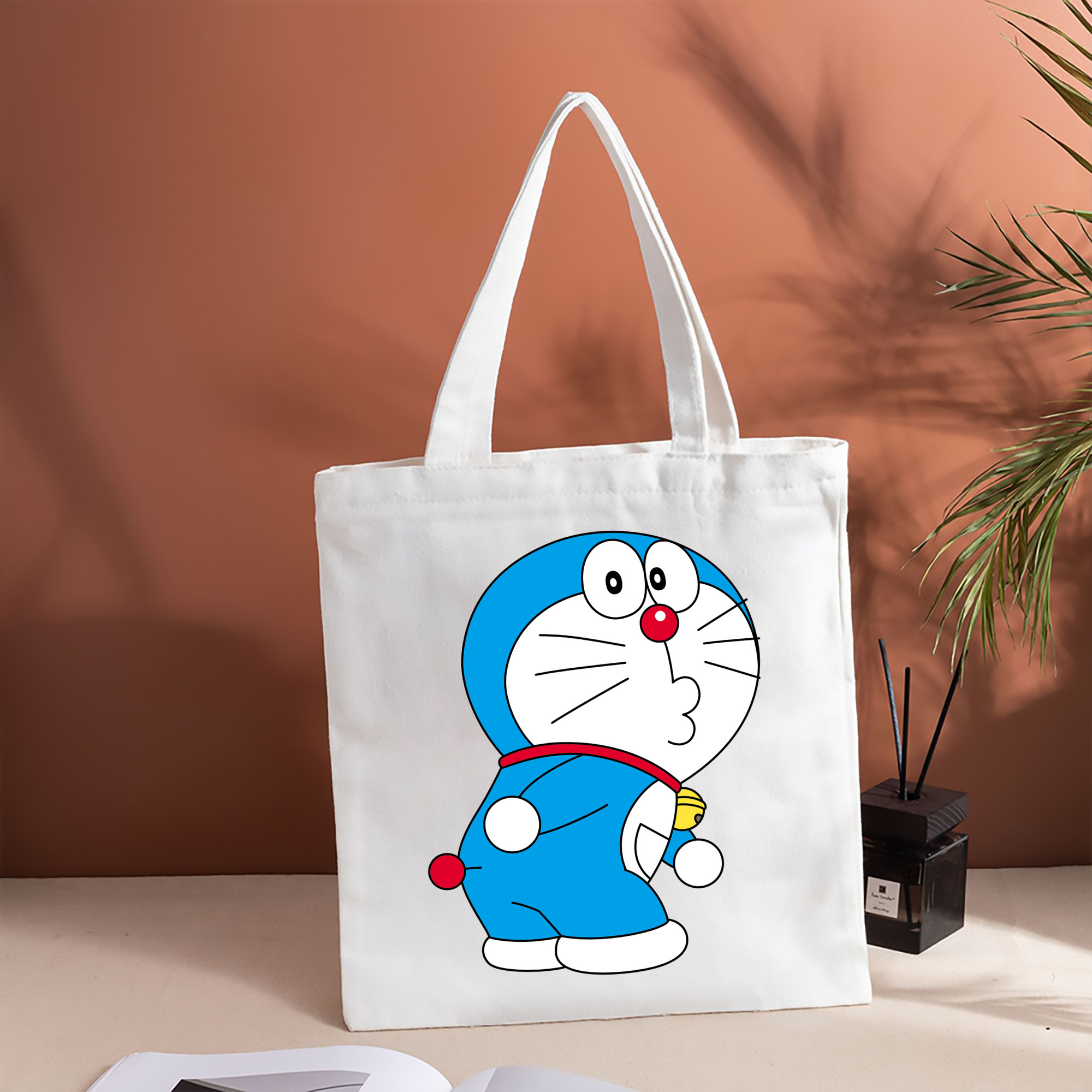 ドラえもん Doraemon 縦型キャンバス生地手提げバッグ　トートバッグ