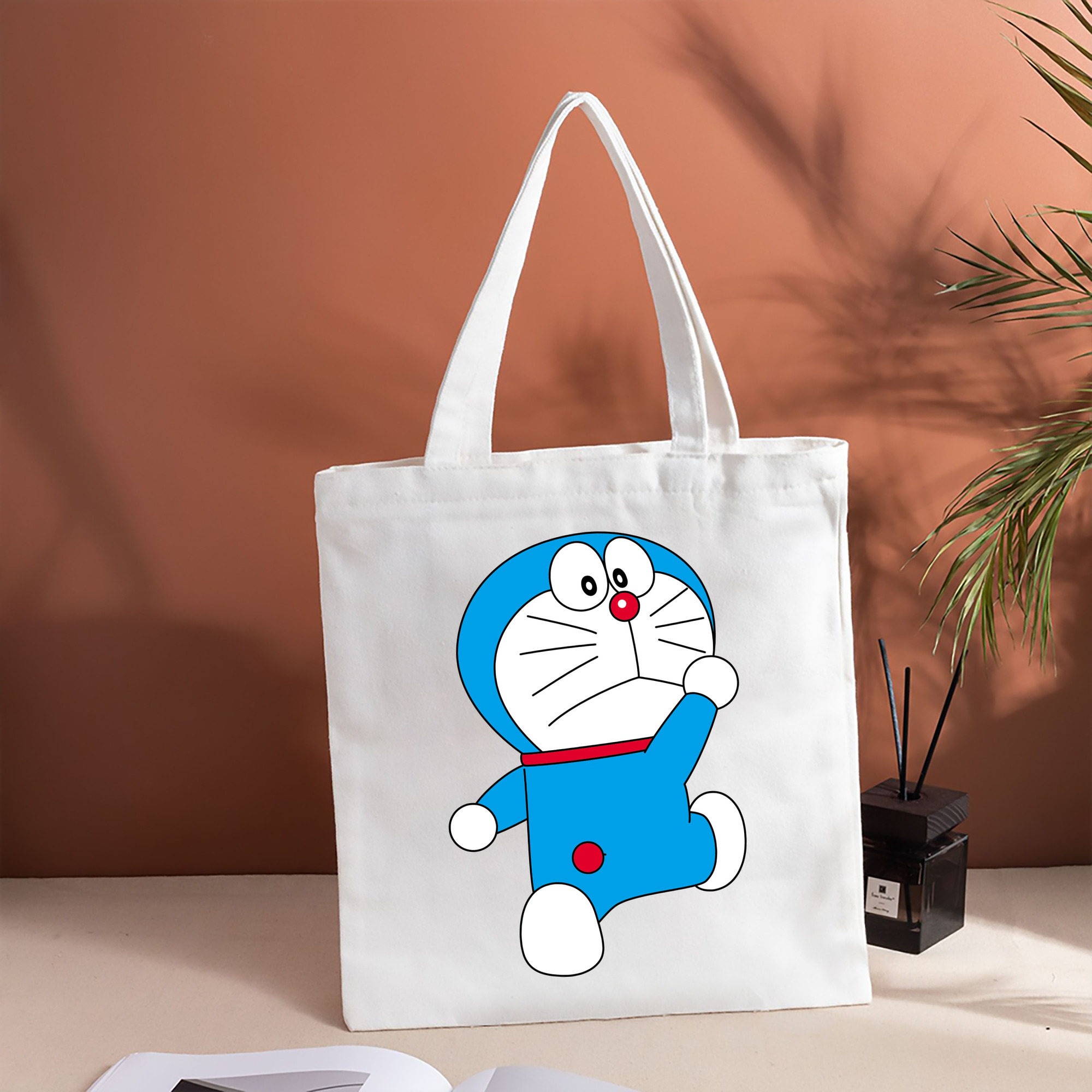 ドラえもん Doraemon 縦型キャンバス生地手提げバッグ　トートバッグ