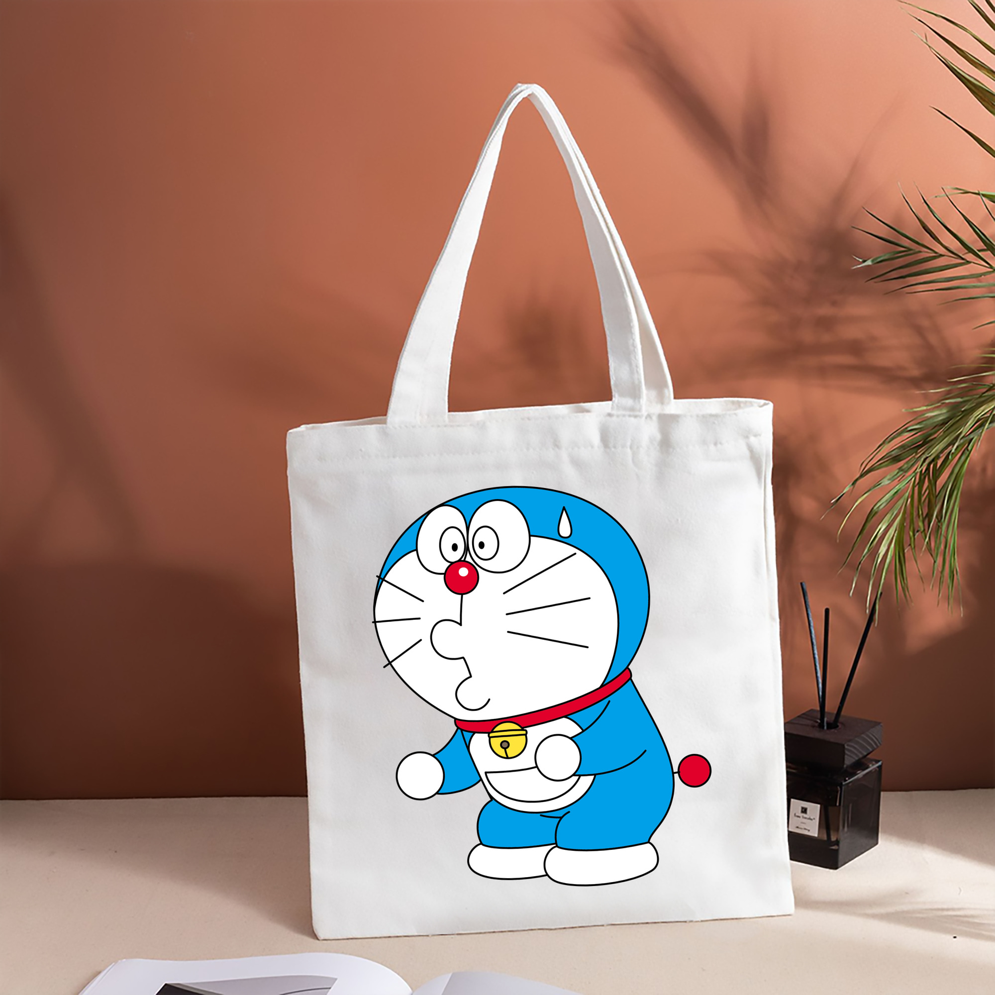 ドラえもん Doraemon 縦型キャンバス生地手提げバッグ　トートバッグ