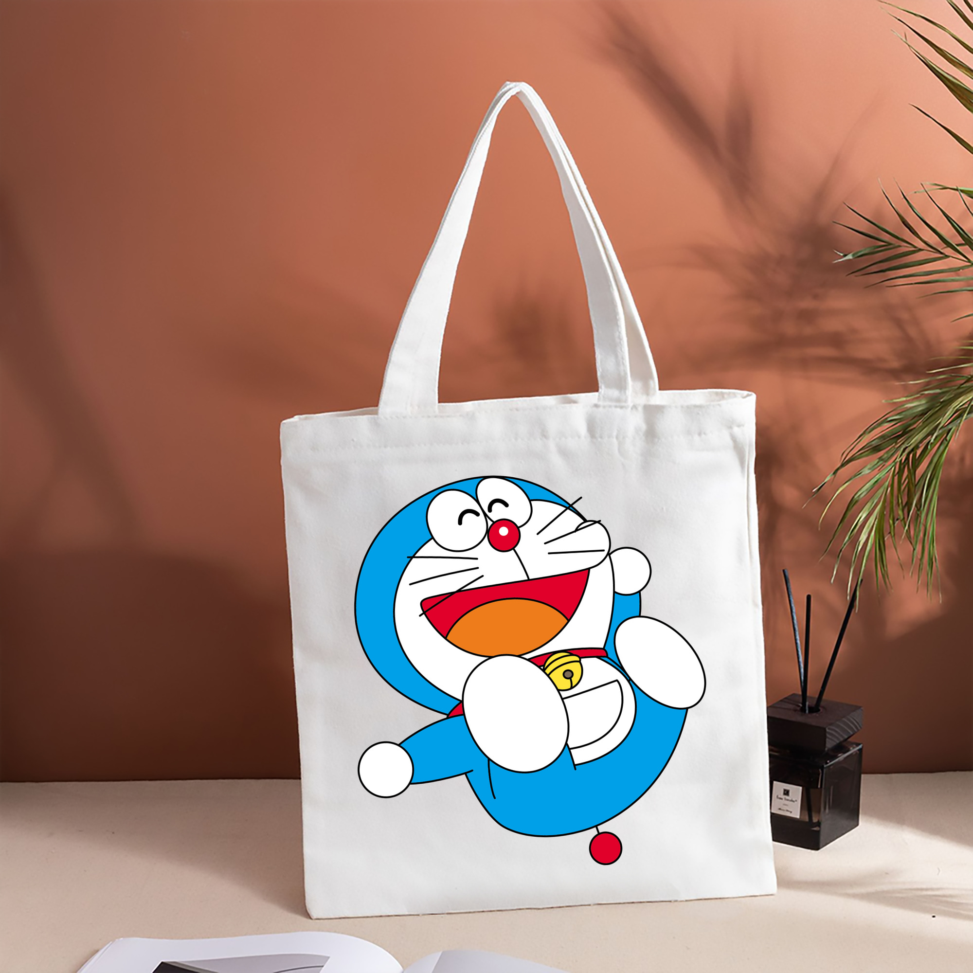 ドラえもん Doraemon 縦型キャンバス生地手提げバッグ　トートバッグ