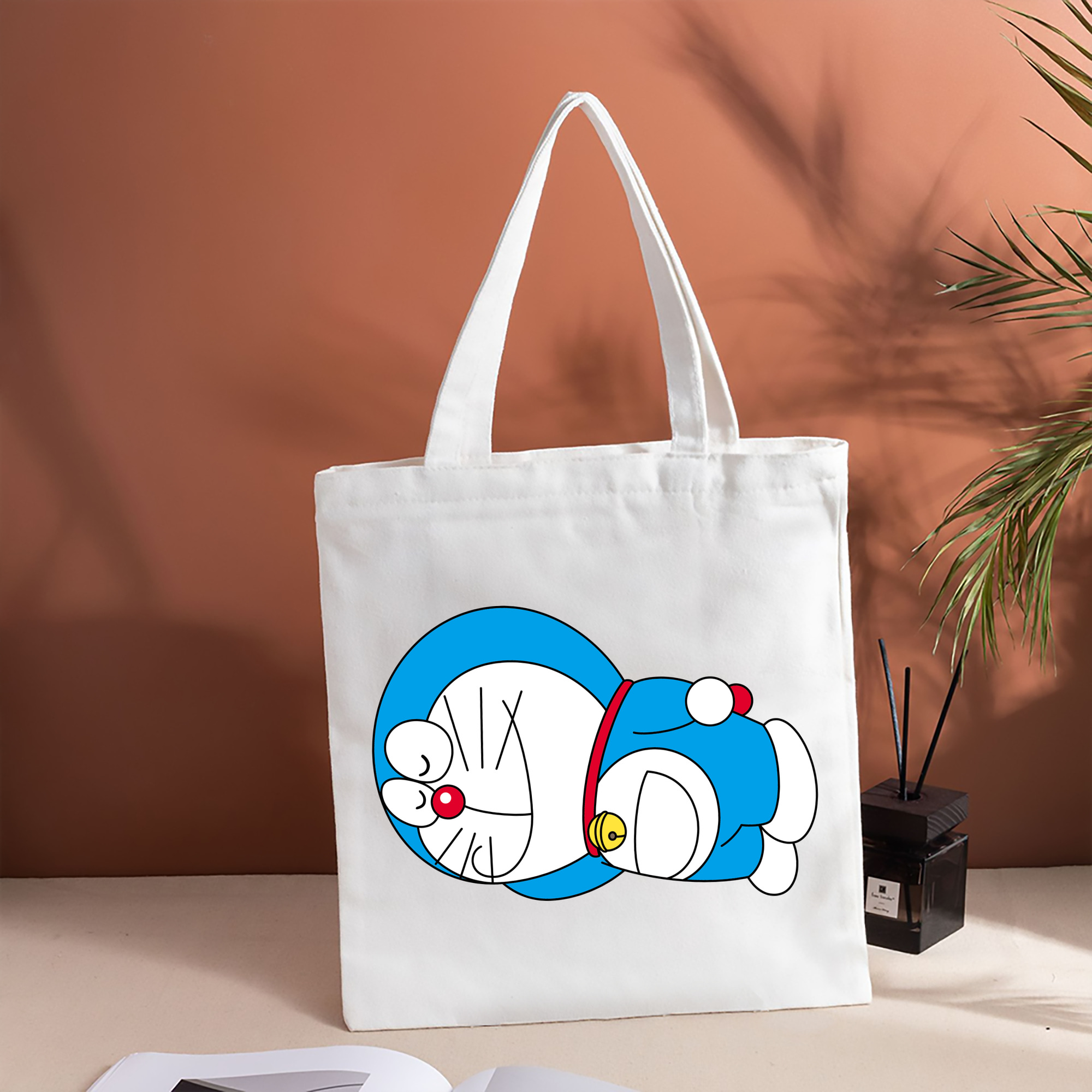 ドラえもん Doraemon 縦型キャンバス生地手提げバッグ　トートバッグ