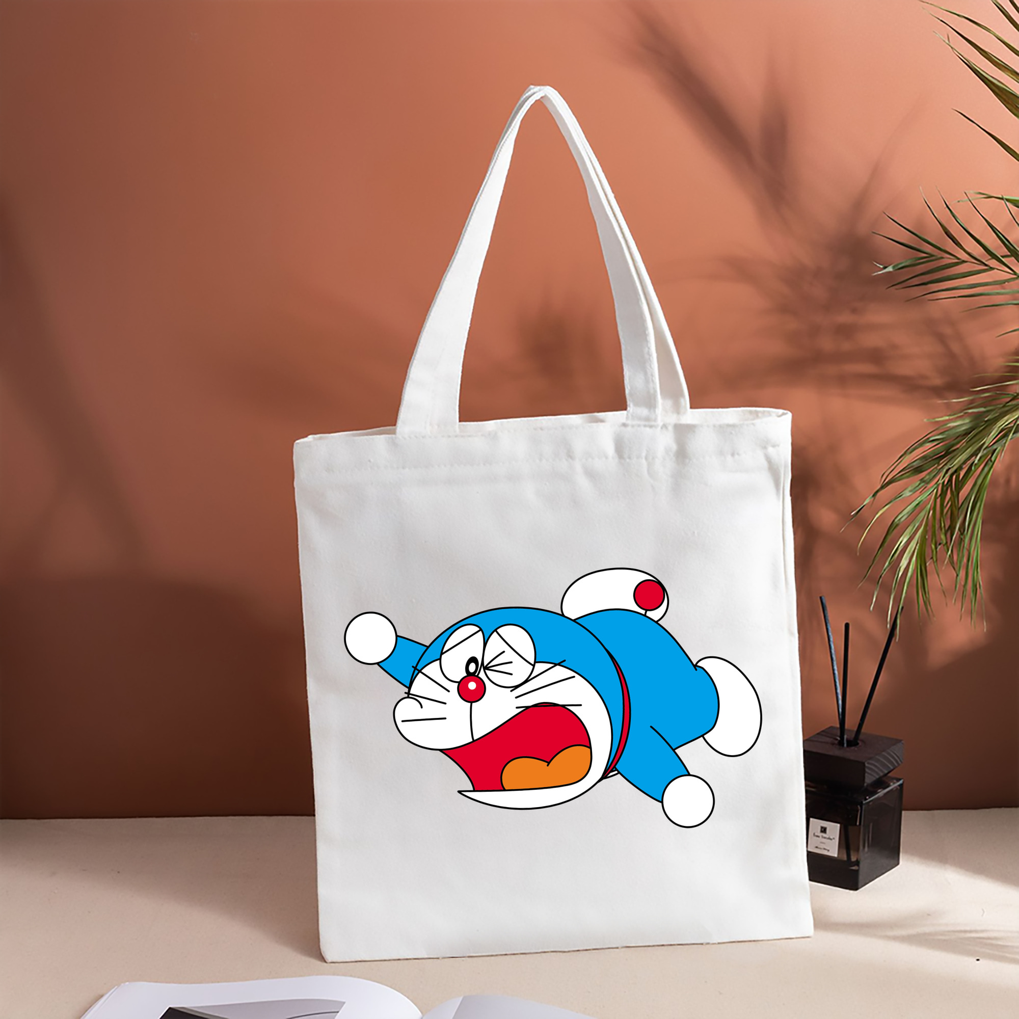 ドラえもん Doraemon 縦型キャンバス生地手提げバッグ　トートバッグ