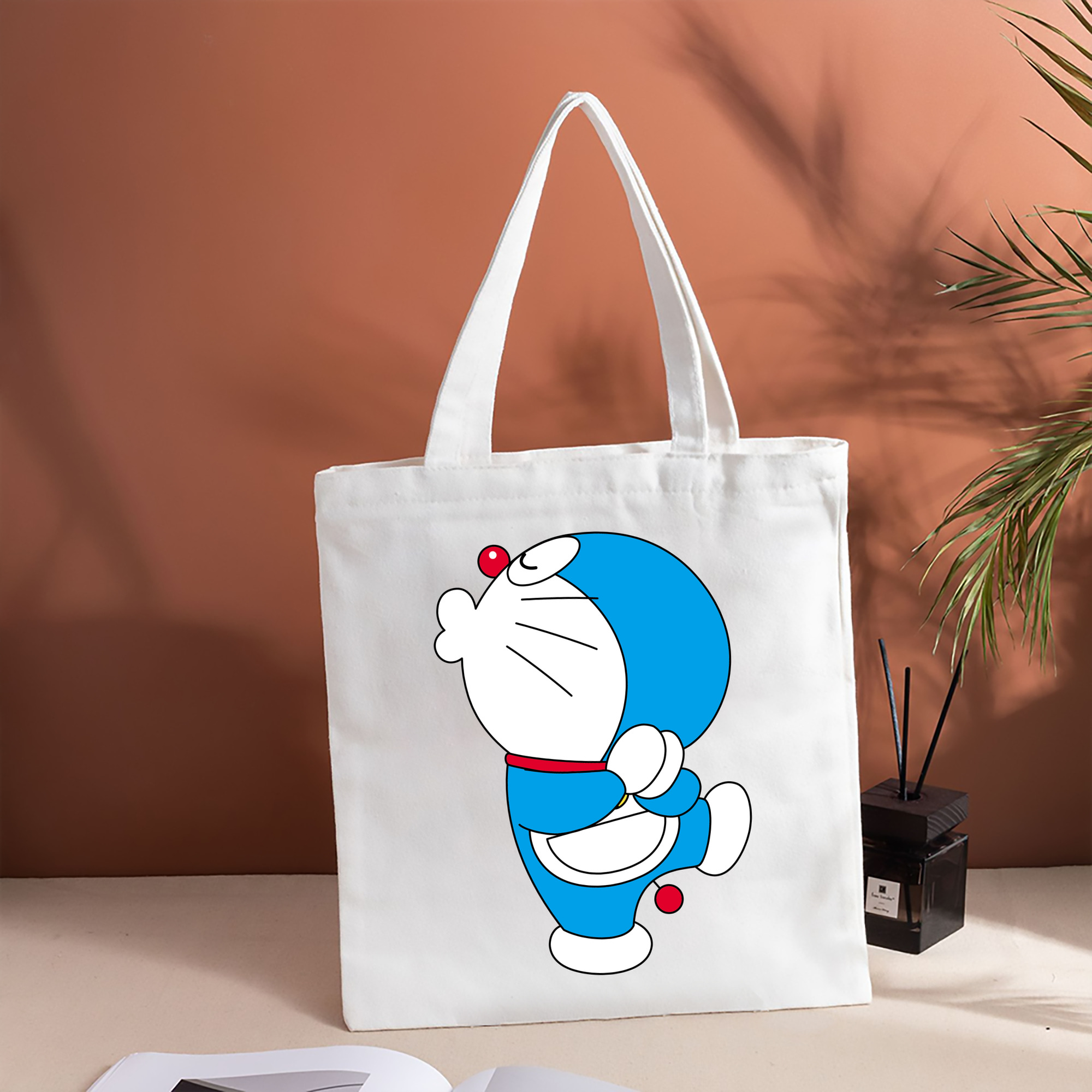 ドラえもん Doraemon 縦型キャンバス生地手提げバッグ　トートバッグ