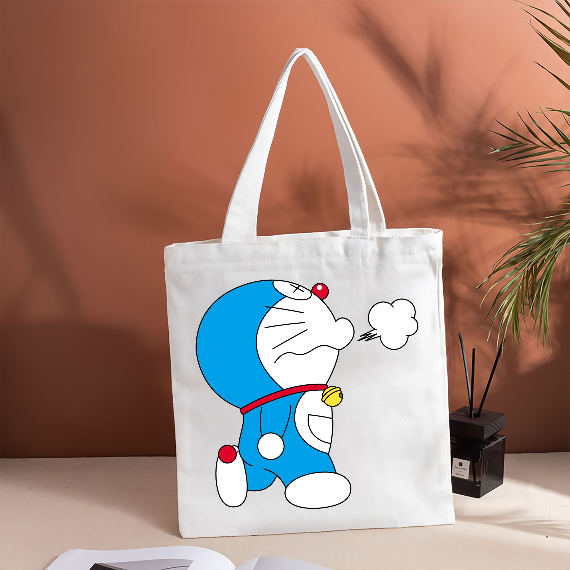 ドラえもん Doraemon 縦型キャンバス生地手提げバッグ　トートバッグ