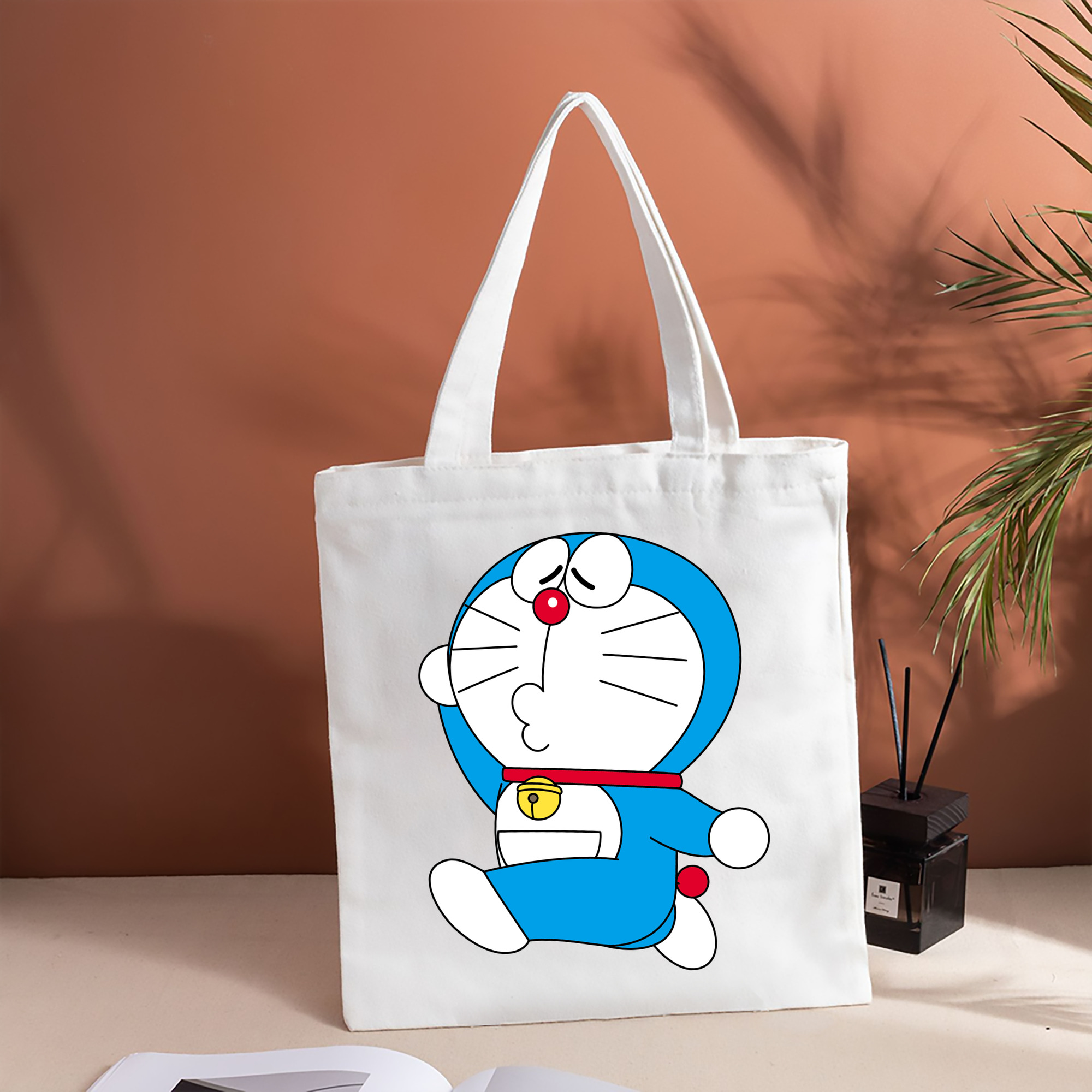 ドラえもん Doraemon 縦型キャンバス生地手提げバッグ　トートバッグ