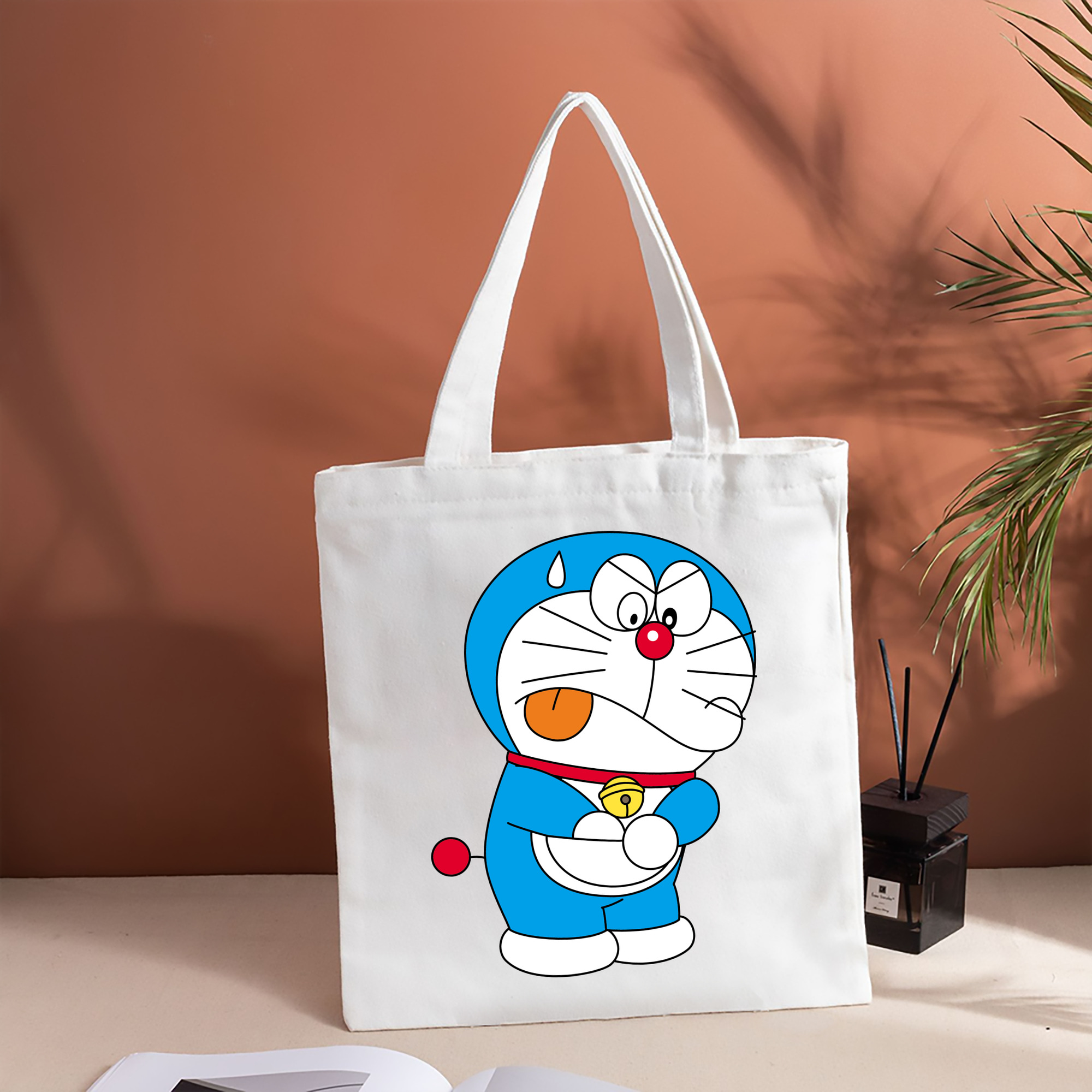 ドラえもん Doraemon 縦型キャンバス生地手提げバッグ　トートバッグ
